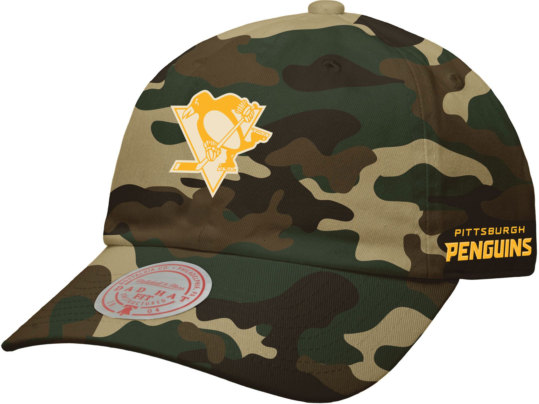 Mitchell & Ness Adult Pittsburgh Penguins Camo Hidden Dad Hat product image