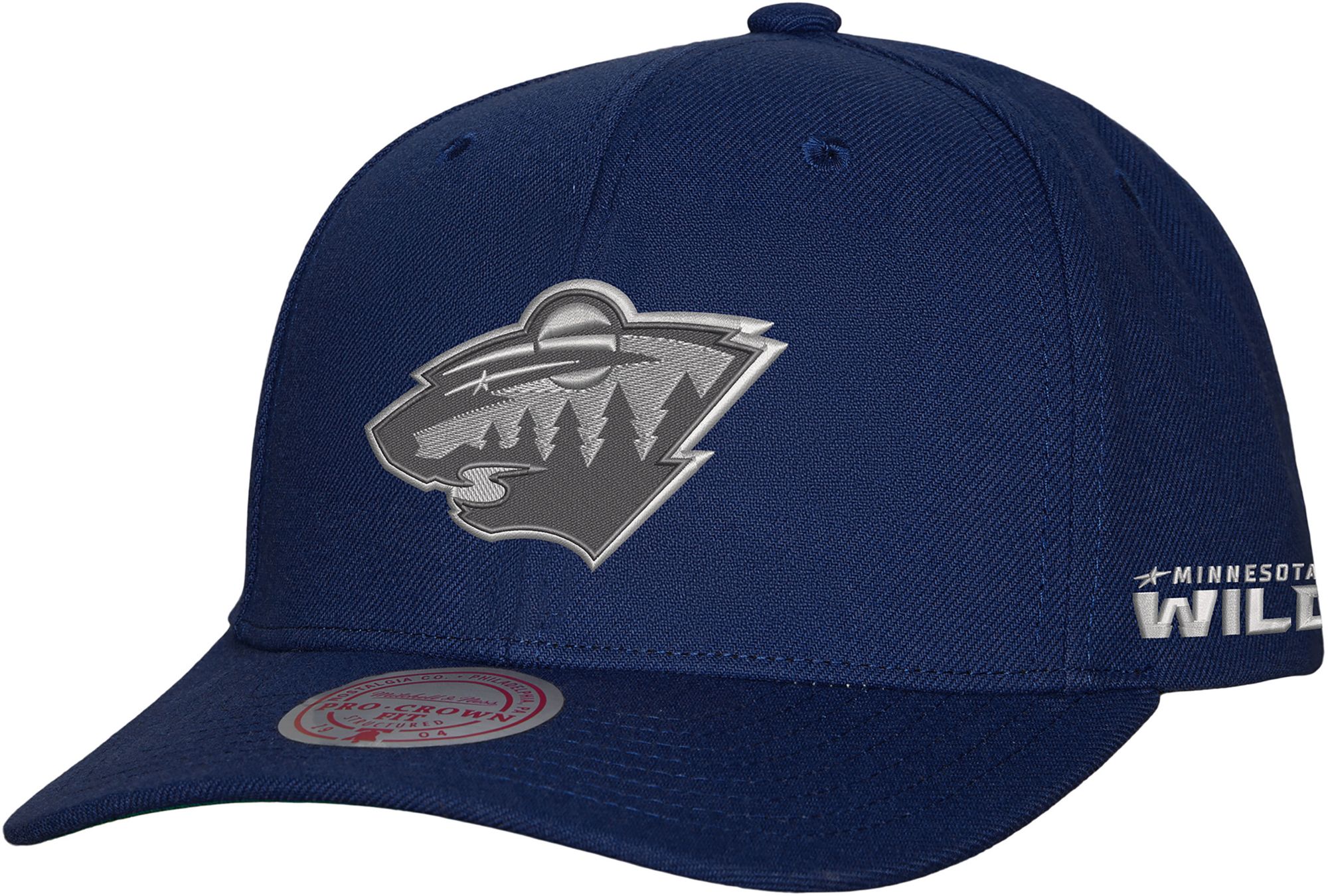 Mitchell & Ness Adult Minnesota Wild Navy Late Night Snapback Hat product image