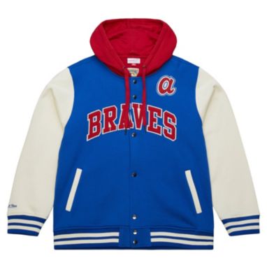 sorry, Mitchell & Ness Men's Atlanta Braves Royal Courtside Hooded Jacket is currently out of stock
