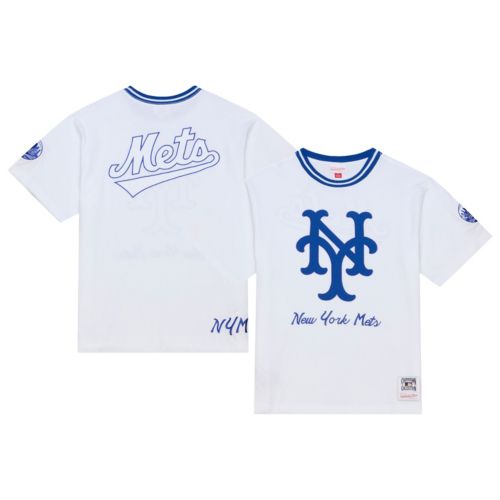 Mitchell & Ness Adult New York Mets Navy Playoff Win T-Shirt