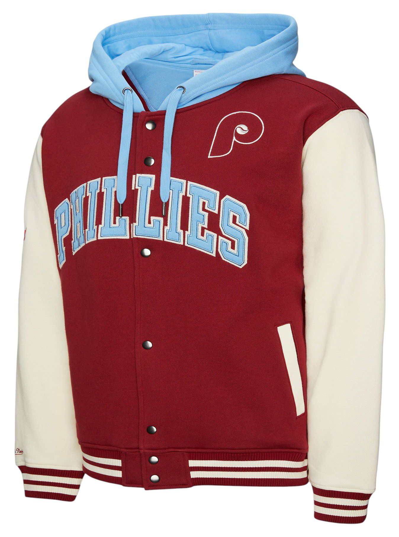 Mitchell & Ness Men's Philadelphia Phillies Cardinal Courtside Hooded Jacket product image