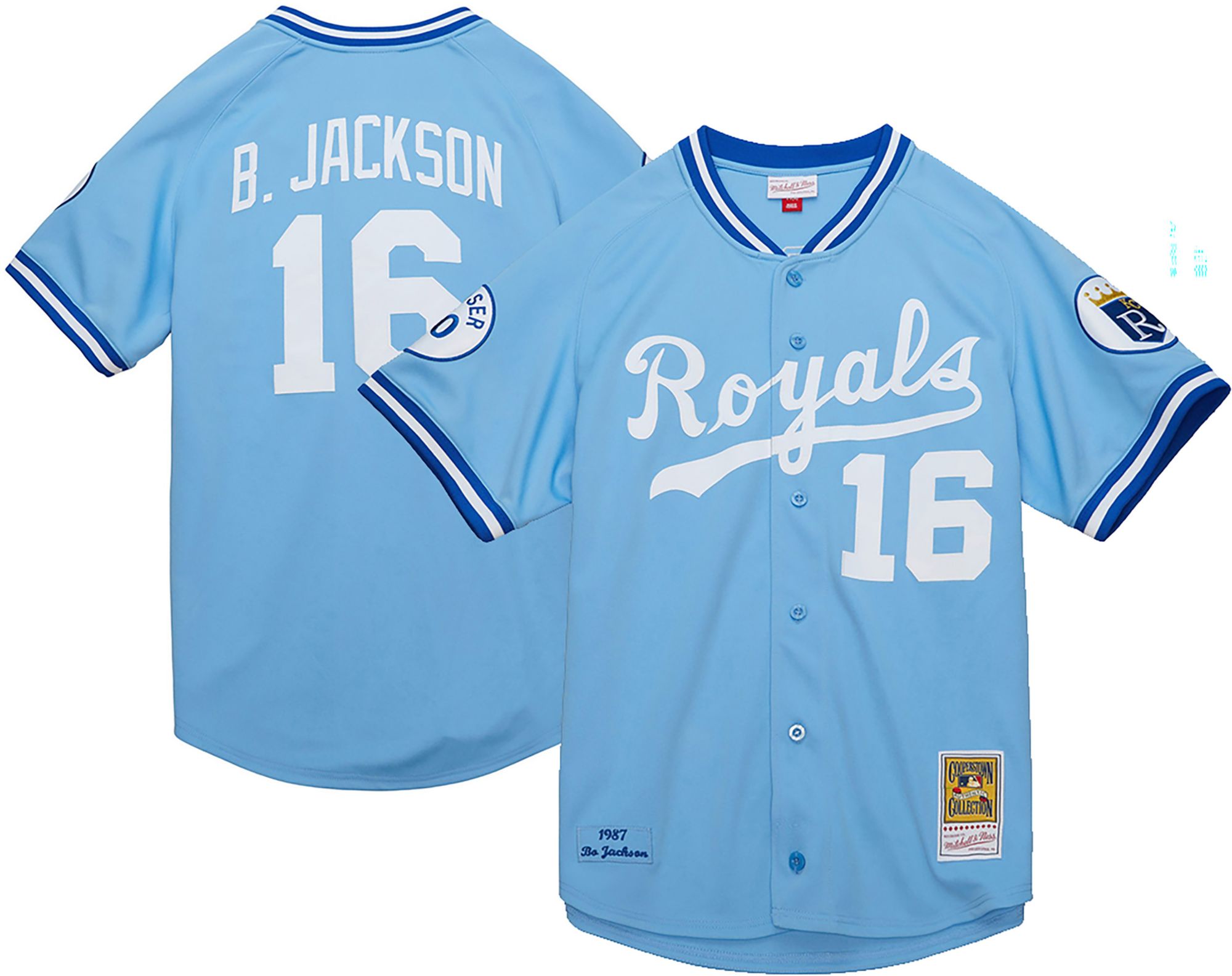 Mitchell & Ness Men's Bo Jackson #16 Kansas City Royals Blue Authentic Jersey product image