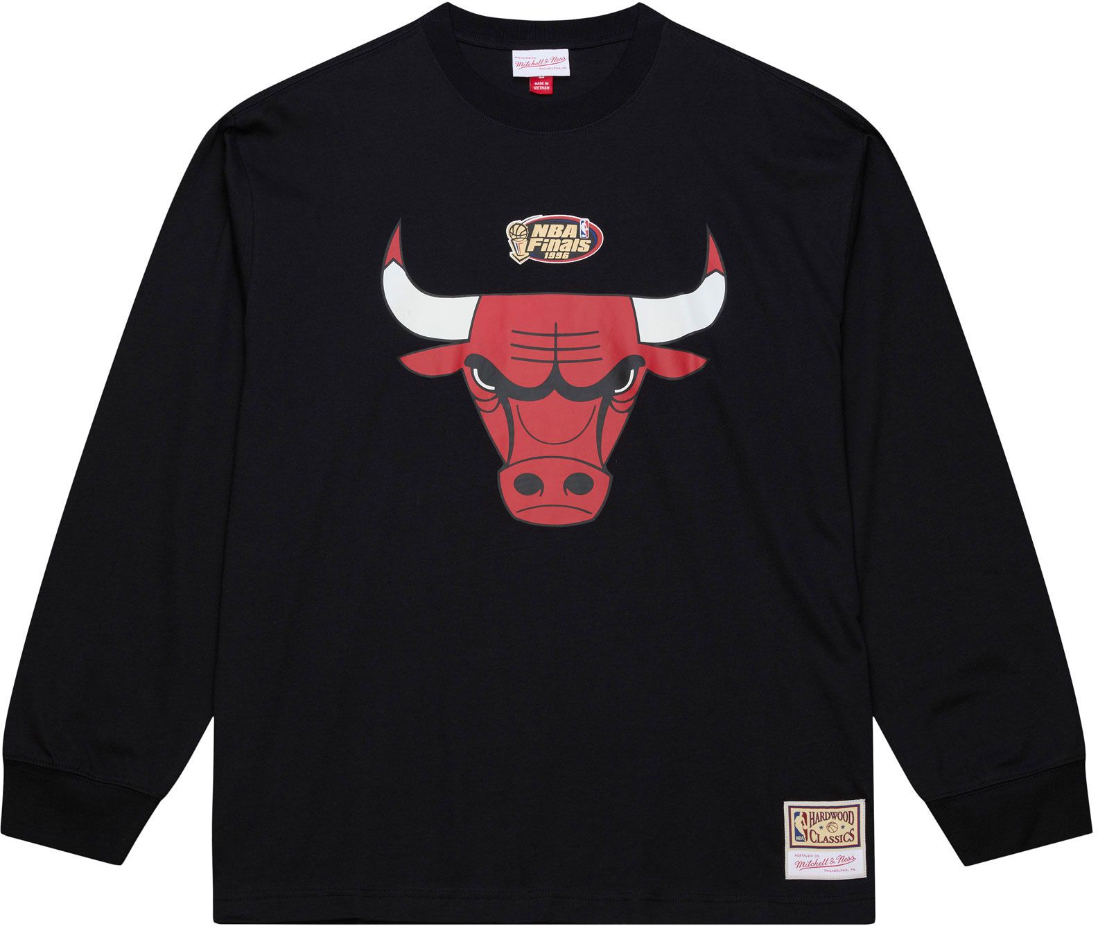 Mitchell & Ness Men's Chicago Bulls Black All In Long Sleeve T-Shirt product image