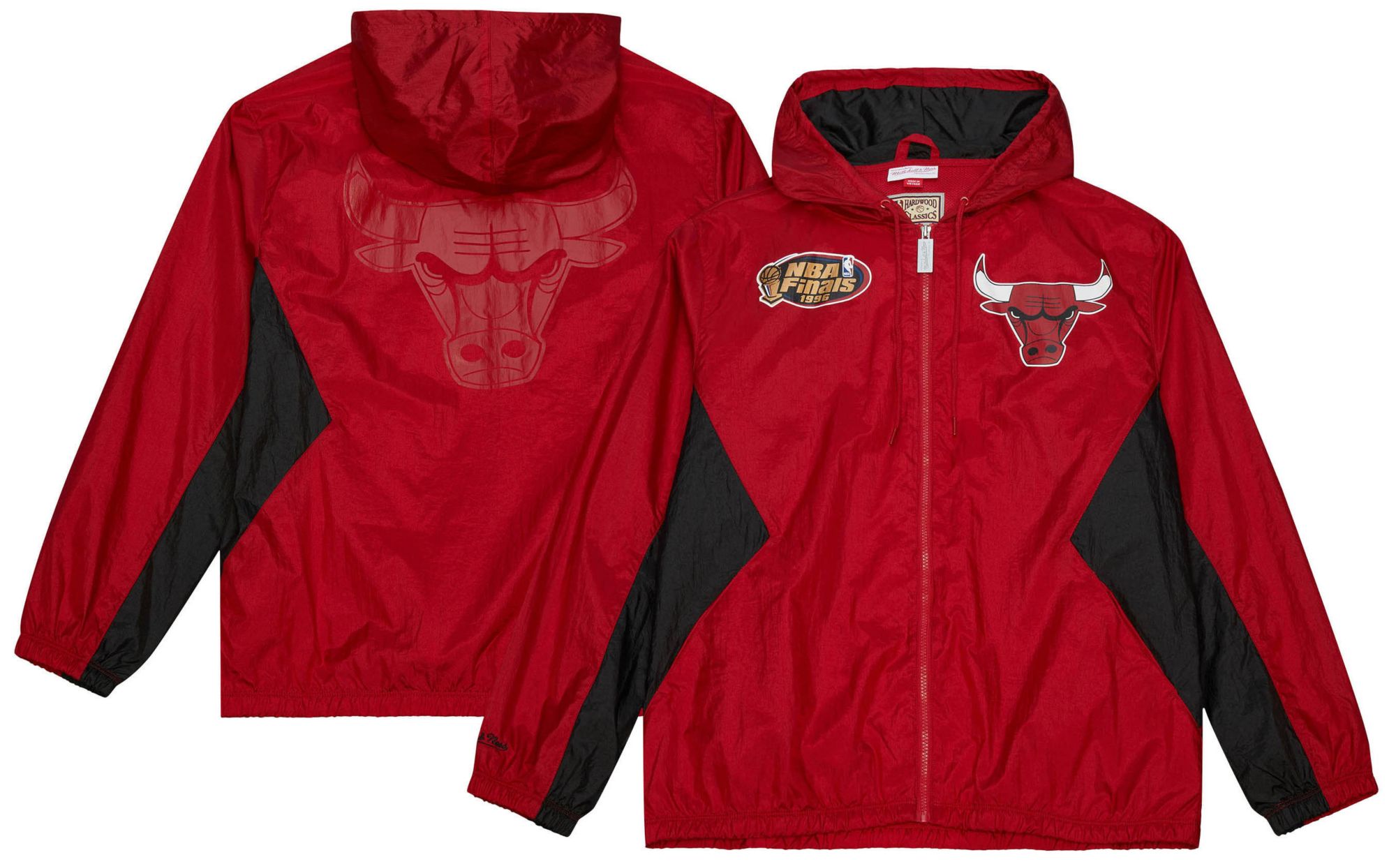 Mitchell & Ness Men's Chicago Bulls Red Playmaker Full-Zip Windbreaker product image