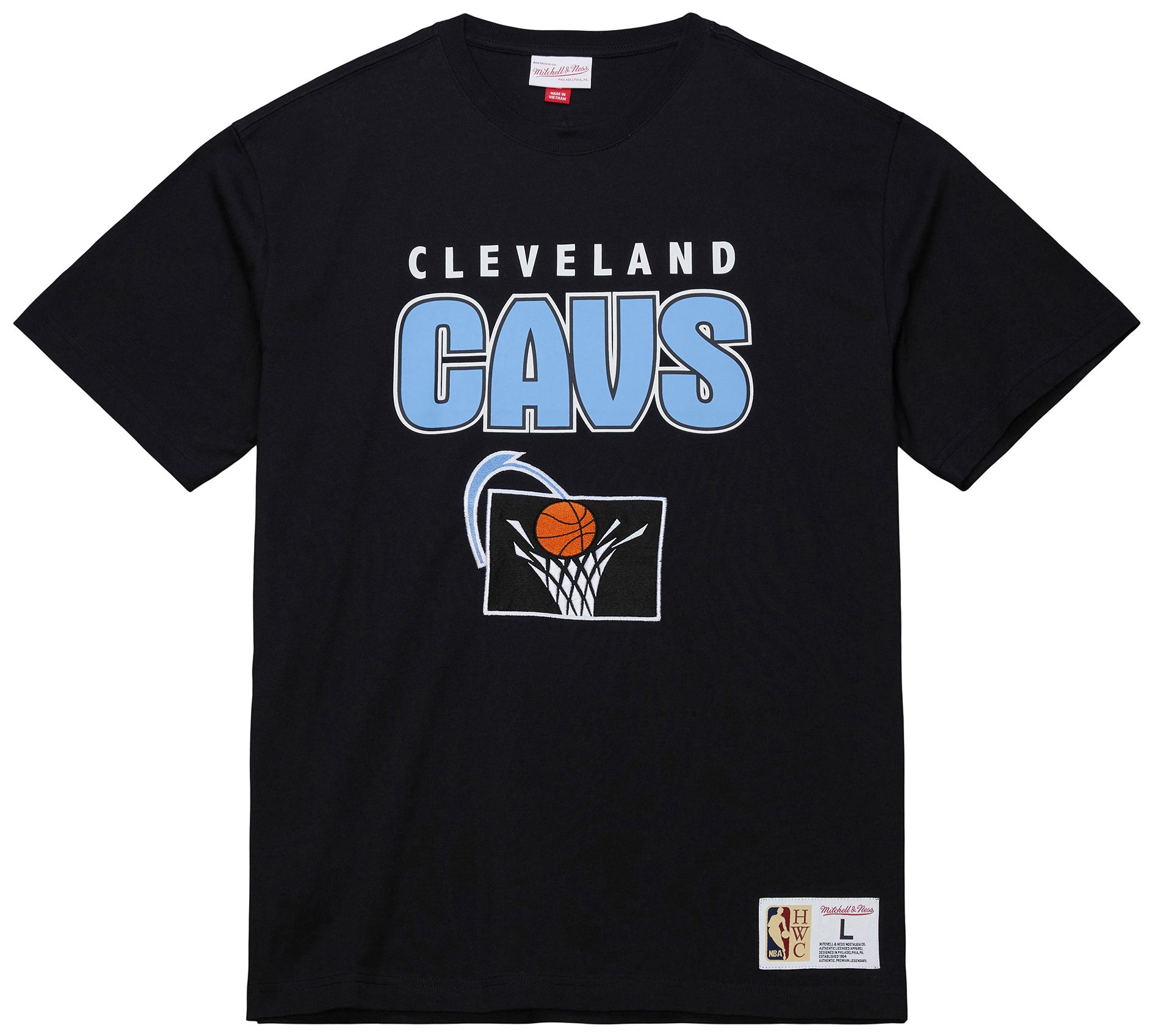 Mitchell & Ness Men's Cleveland Cavaliers Black Throw It Back T-Shirt product image