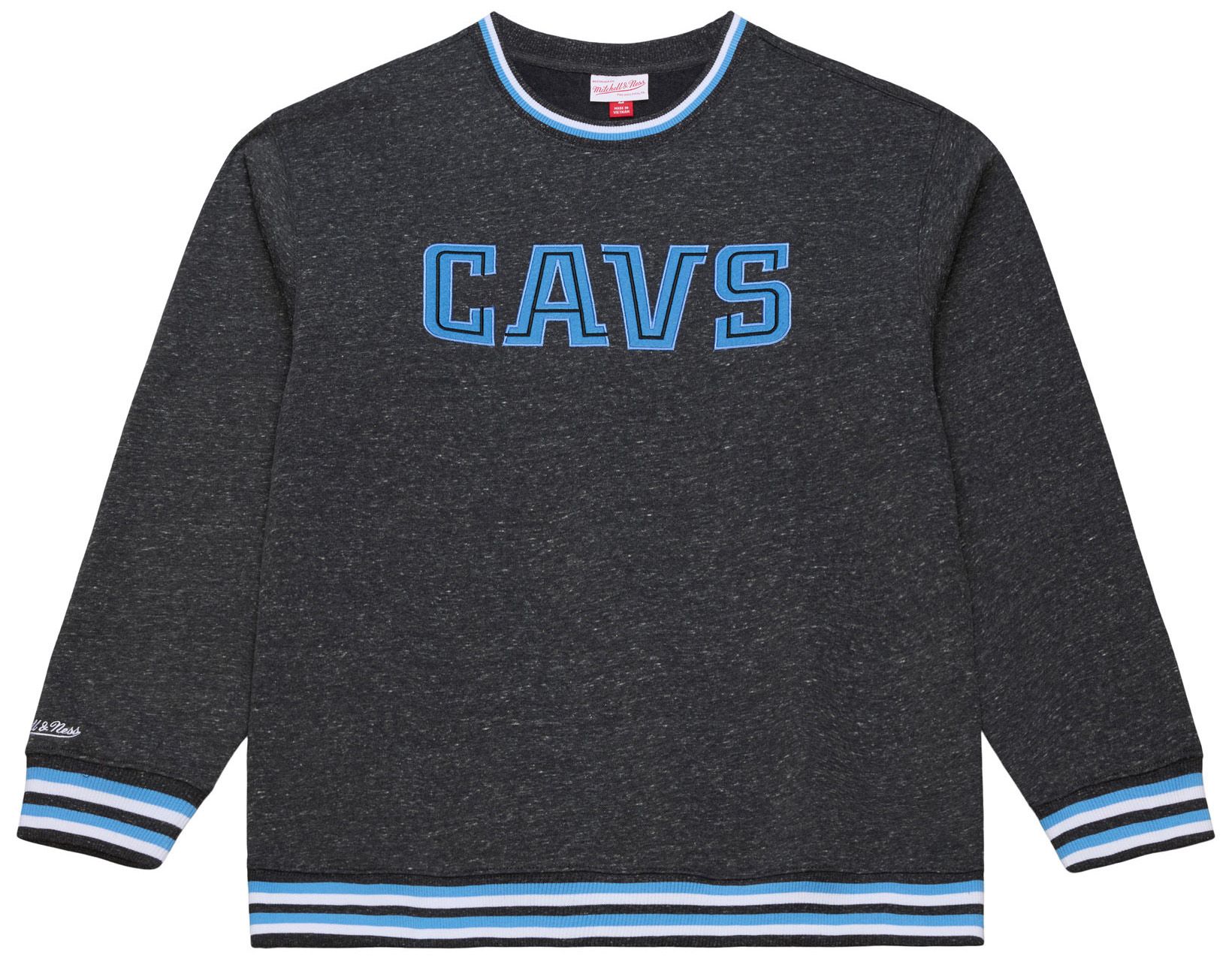 Mitchell & Ness Men's Cleveland Cavaliers Black Retro Graphic Snow Washed Crewneck Sweatshirt product image