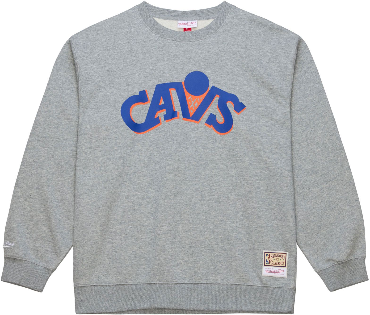 Mitchell & Ness Men's Cleveland Cavaliers Grey All In Crewneck Sweatshirt product image