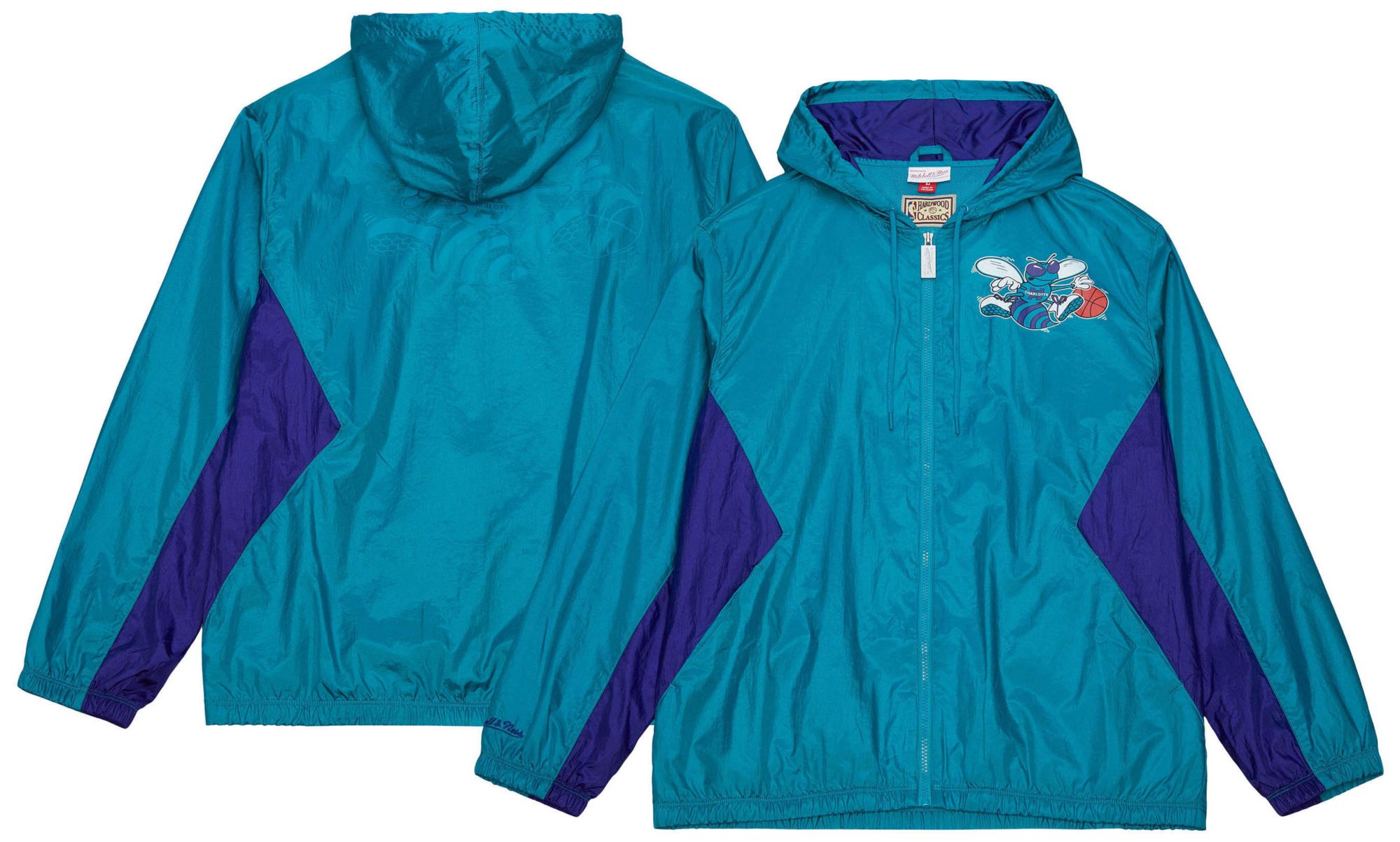 Mitchell & Ness Men's Charlotte Hornets Blue Playmaker Full-Zip Windbreaker product image