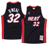 Mitchell & Ness Men's Miami Heat Black Shaquille O'Neal #32
