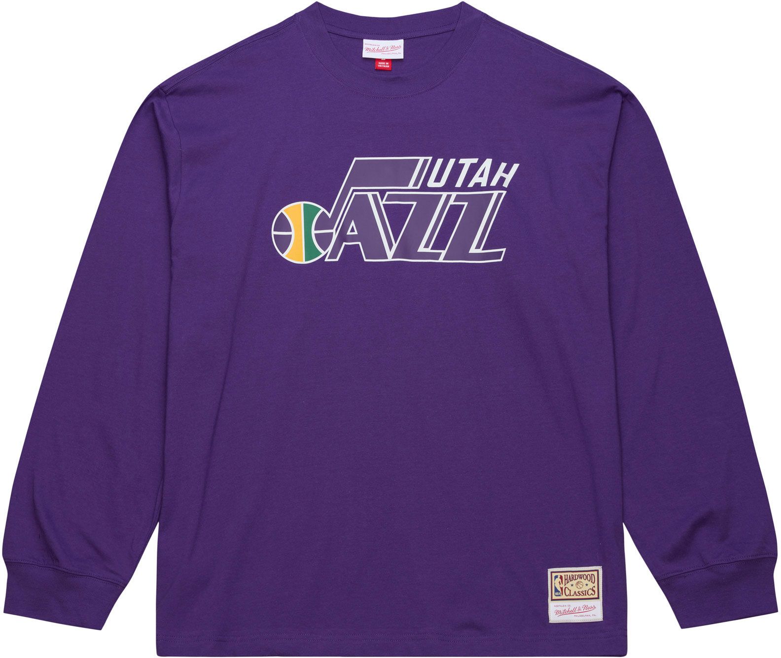 Mitchell & Ness Men's Utah Jazz Purple All In Long Sleeve T-Shirt product image