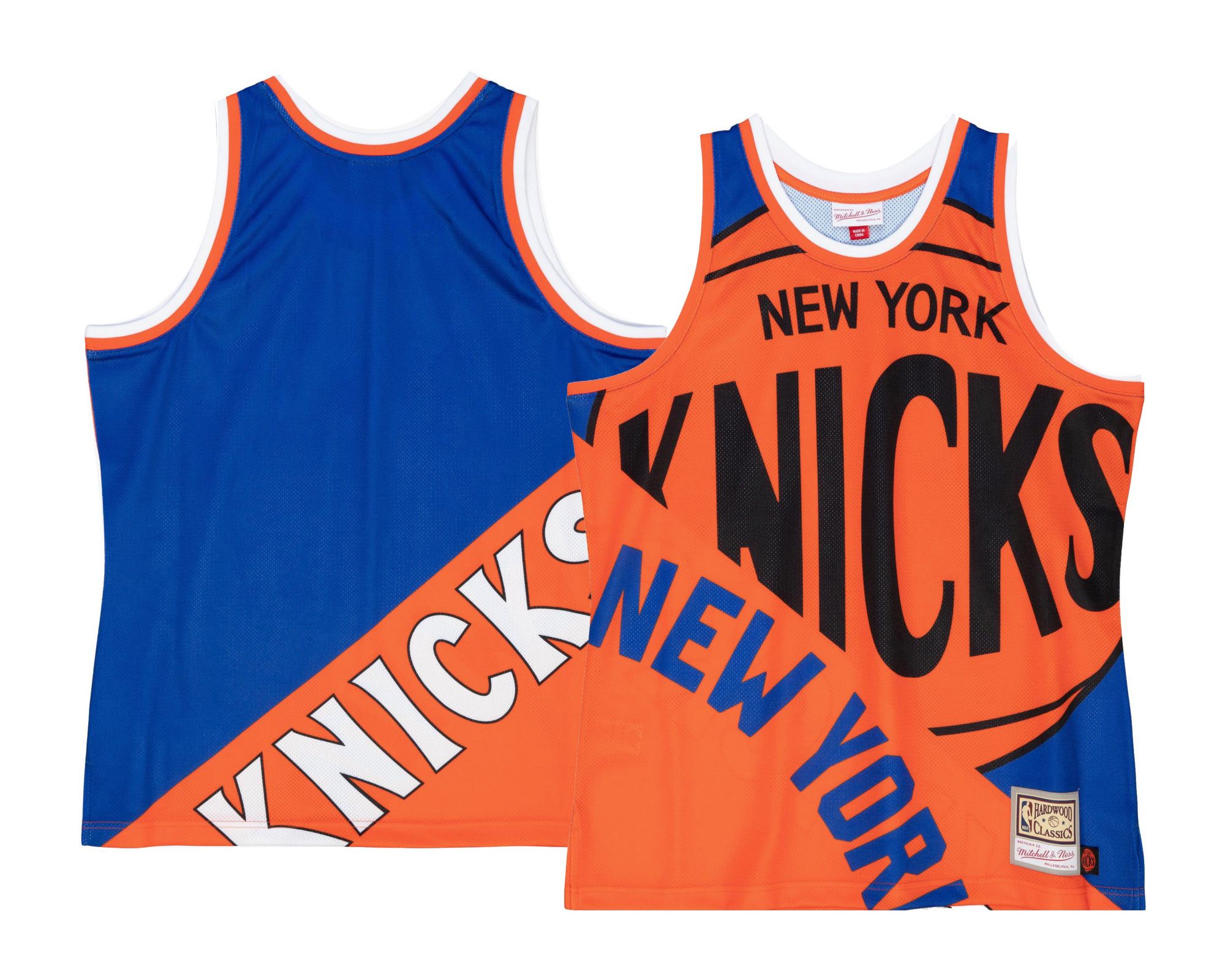 Mitchell & Ness Men's New York Knicks Orange Retro Graphic Big Face Fashion Tank Top product image
