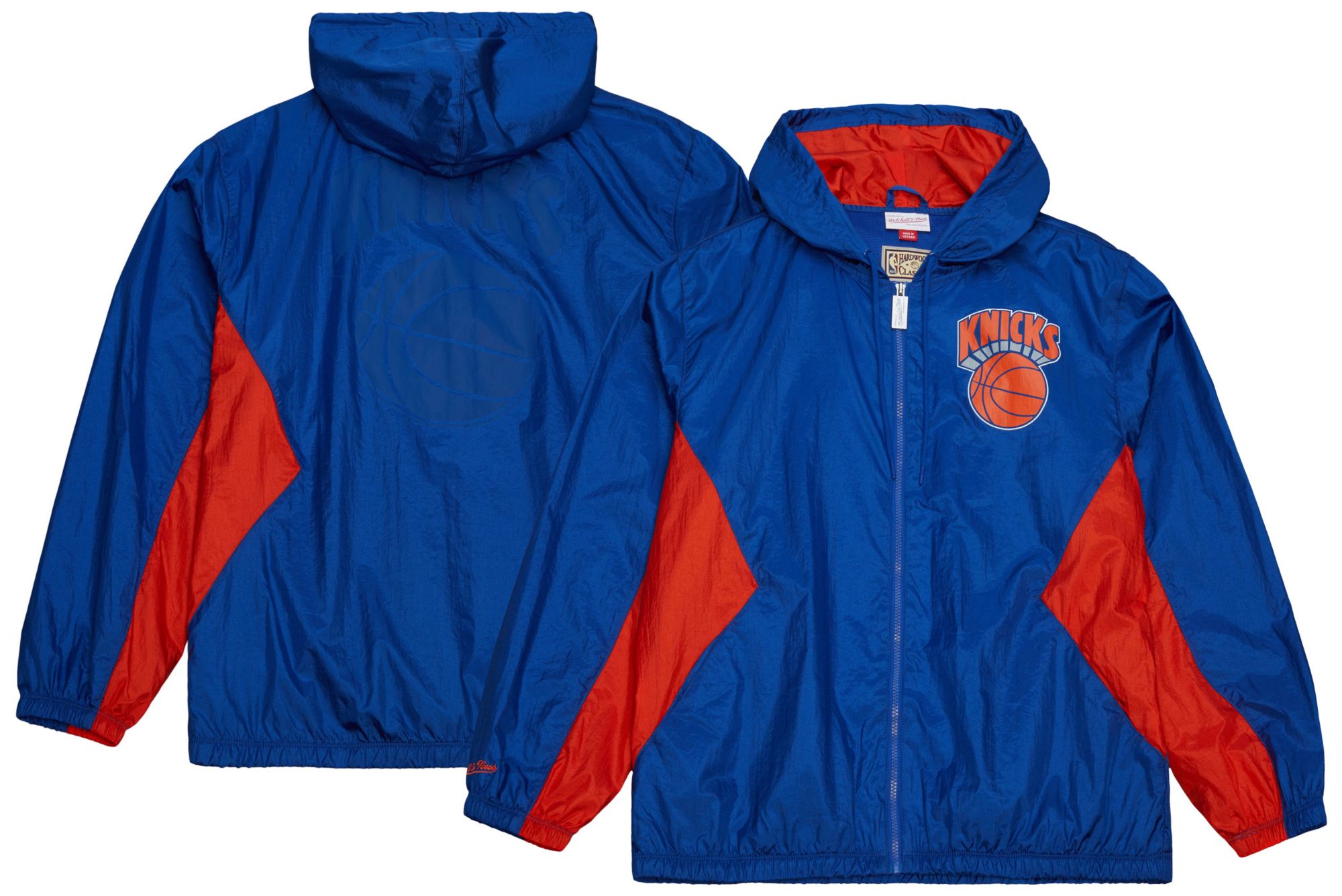 Mitchell & Ness Men's New York Knicks Royal Playmaker Full-Zip Windbreaker product image