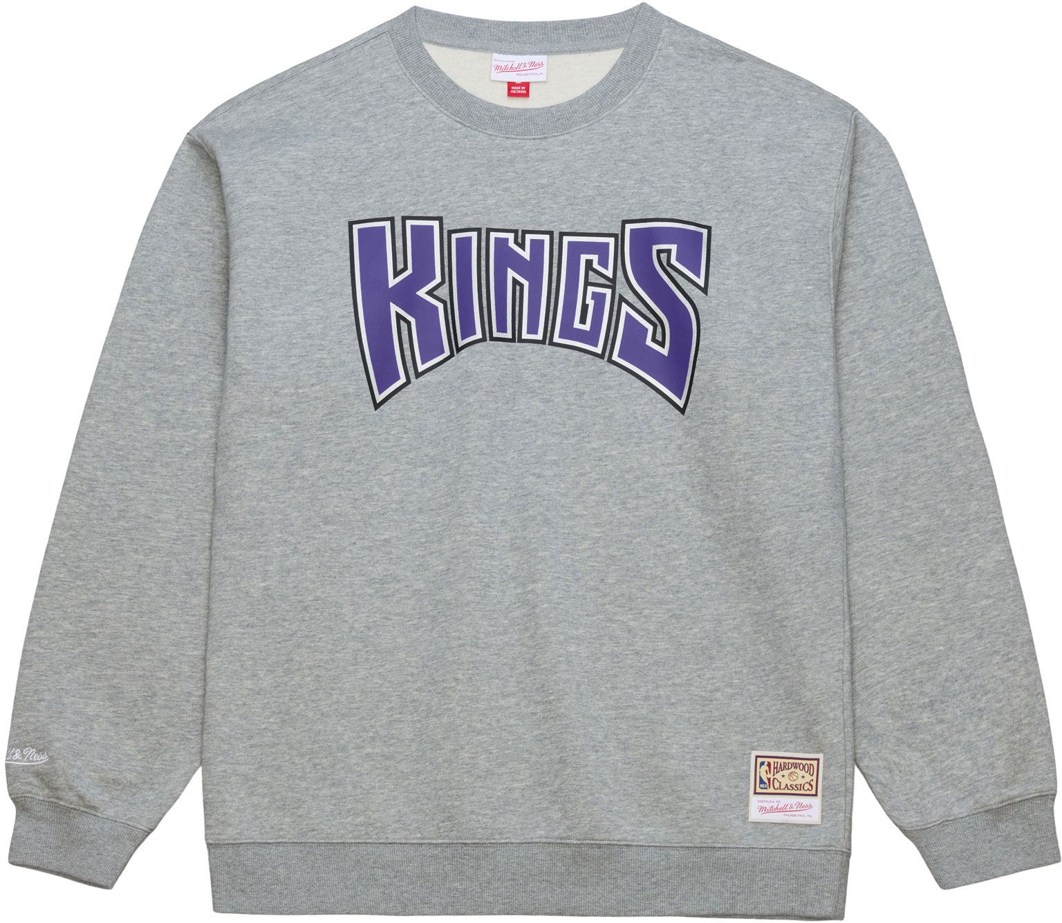 Mitchell & Ness Men's Sacramento Kings Grey All In Crewneck Sweatshirt product image