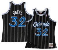 Mitchell & Ness Men's Orlando Magic Black Shaquille O'Neal #32 Big and Tall Hardwood Classic Jersey