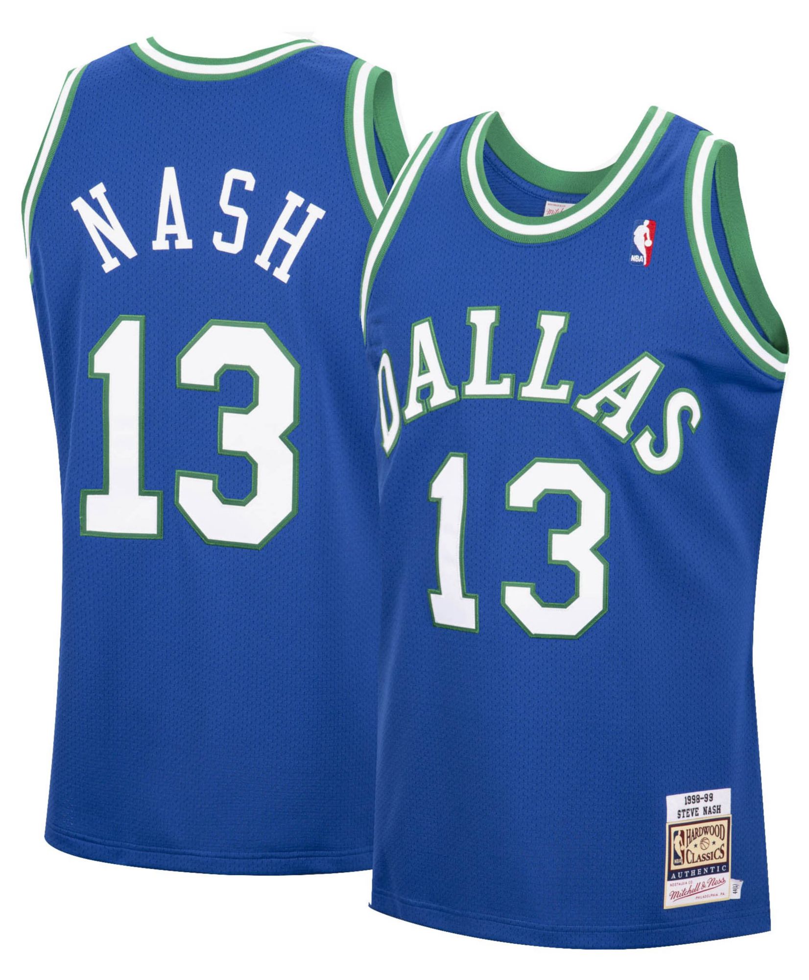 Mitchell & Ness Men's Dallas Mavericks Steve Nash #13 Blue 1998 Authentic HWC Jersey product image