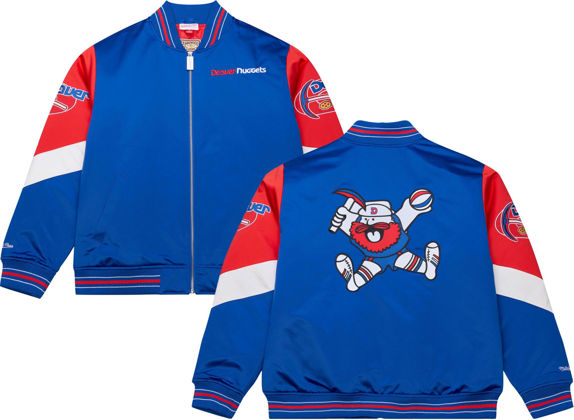 Mitchell & Ness Men's Denver Nuggets Royal Throw It Back Full-Zip Satin Jacket product image
