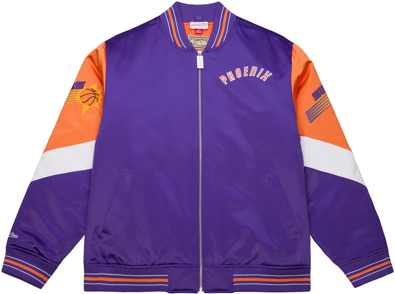 Mitchell & Ness Men's Phoenix Suns Purple Throw It Back Satin Full Zip Satin Jacket product image