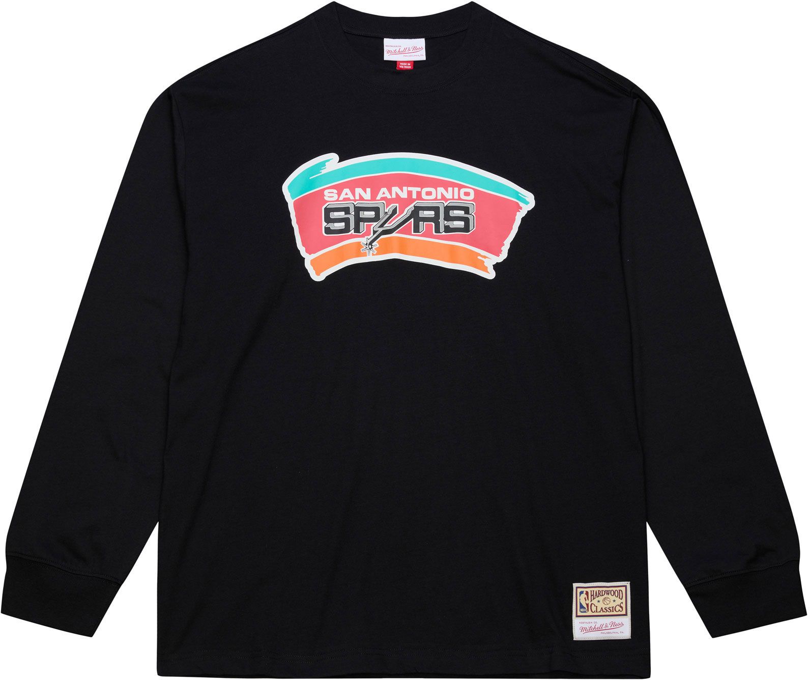 Mitchell & Ness Men's San Antonio Spurs Black All In Long Sleeve T-Shirt product image