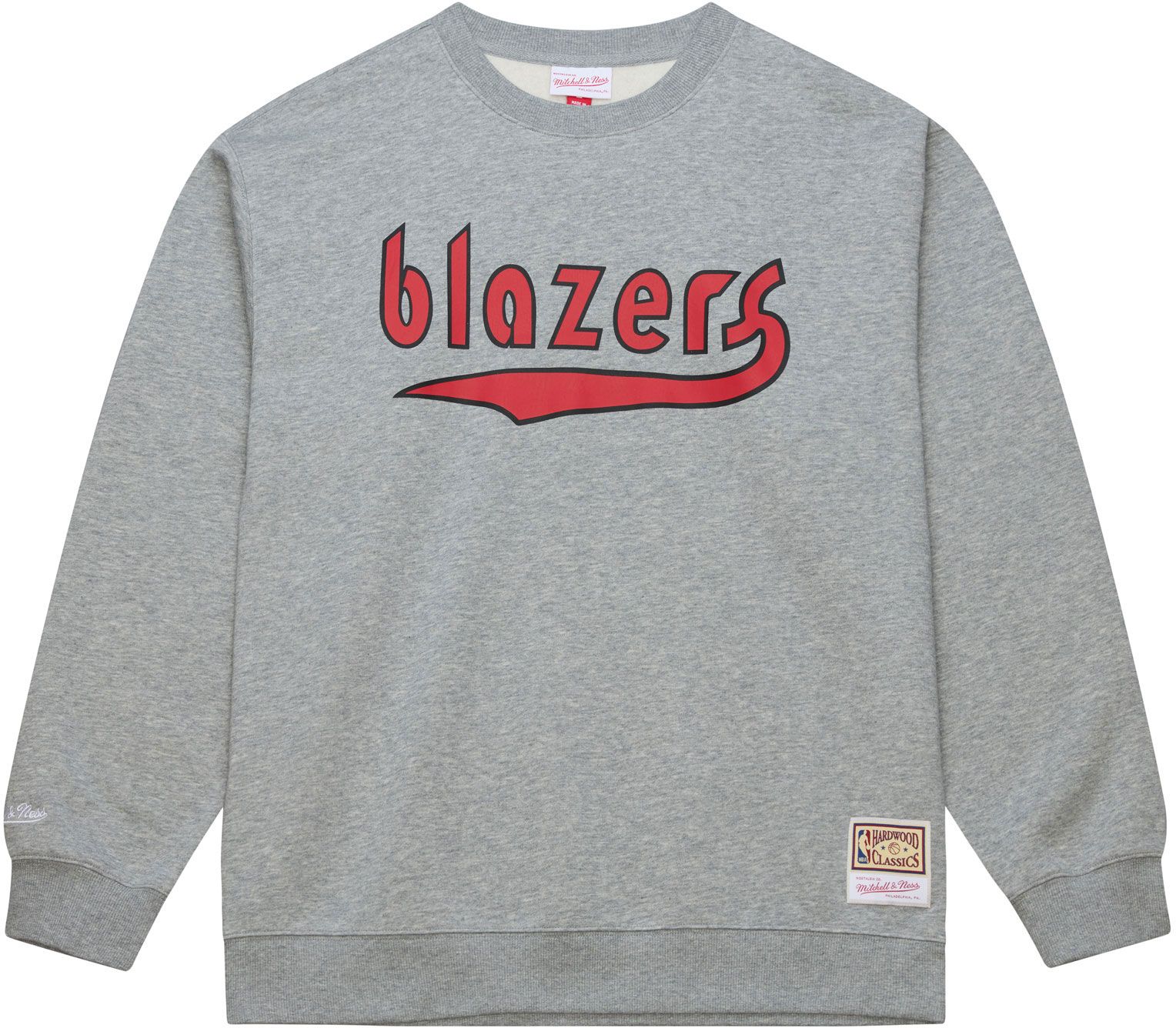 Mitchell & Ness Men's Portland Trail Blazers Grey All In Crewneck Sweatshirt product image