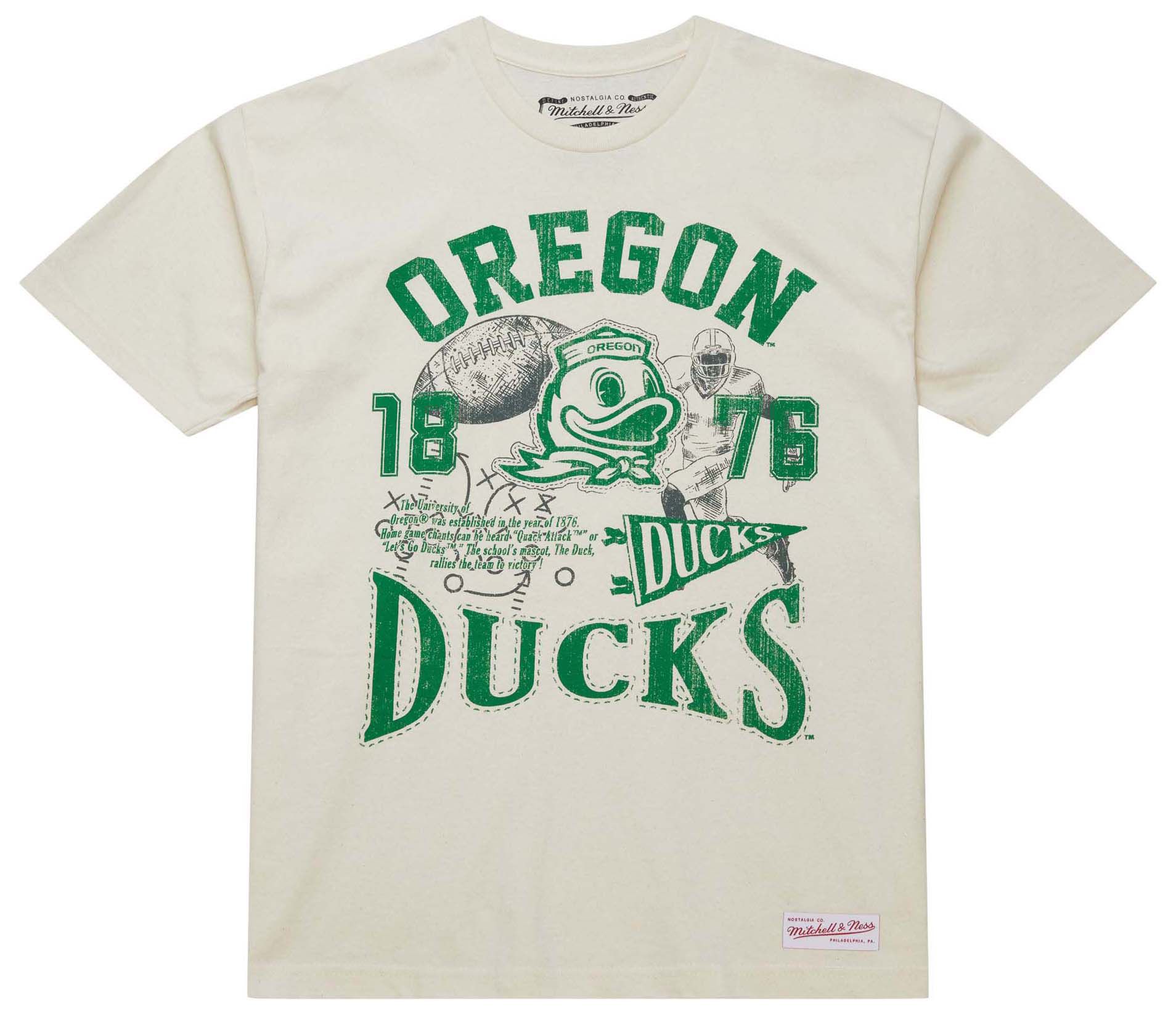 Mitchell & Ness Men's Oregon Ducks Natural Heritage Scholar Short Sleeve T-Shirt product image
