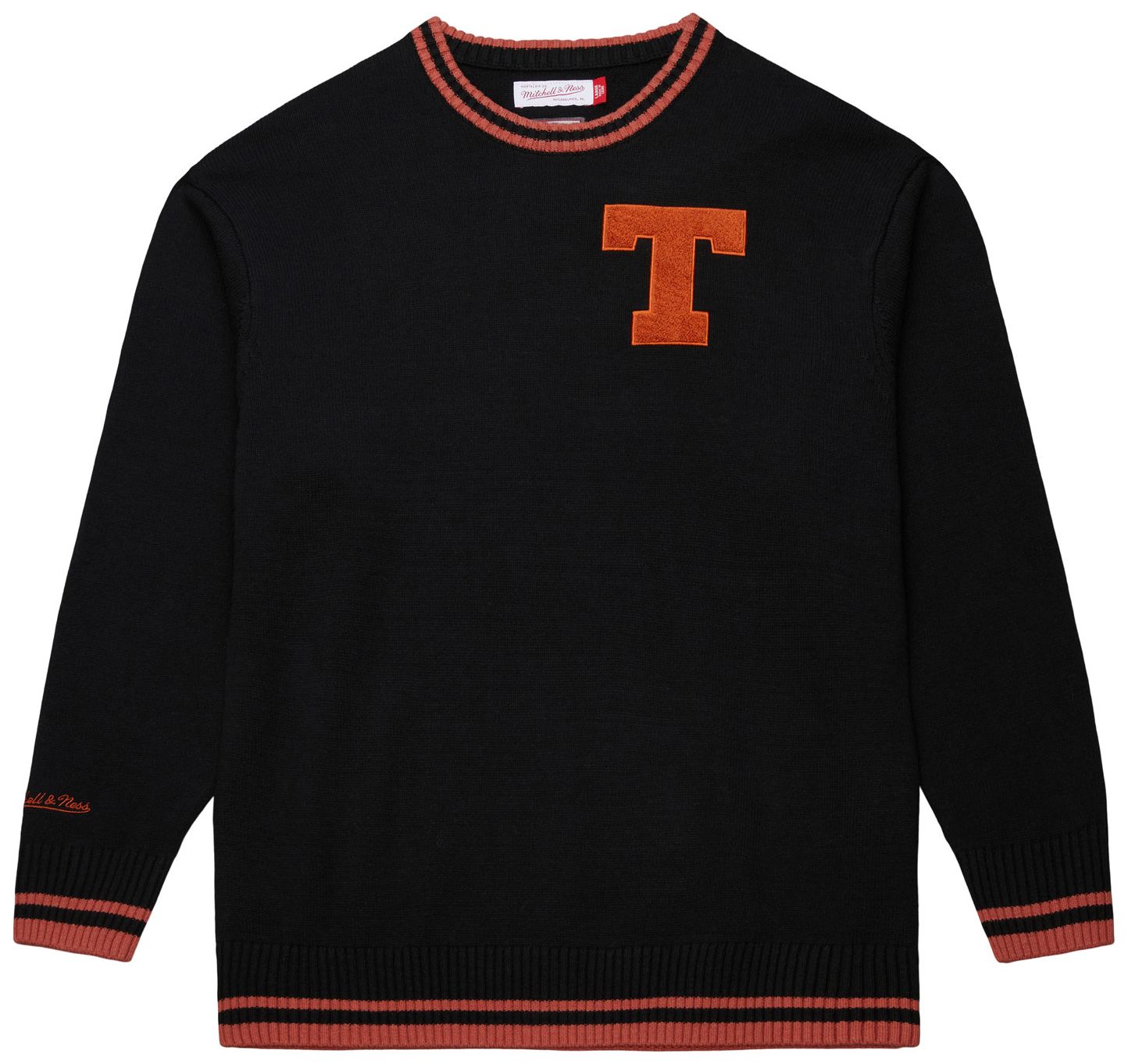 Mitchell & Ness Men's Texas Longhorns Black 'Throw it Back' Sweater product image