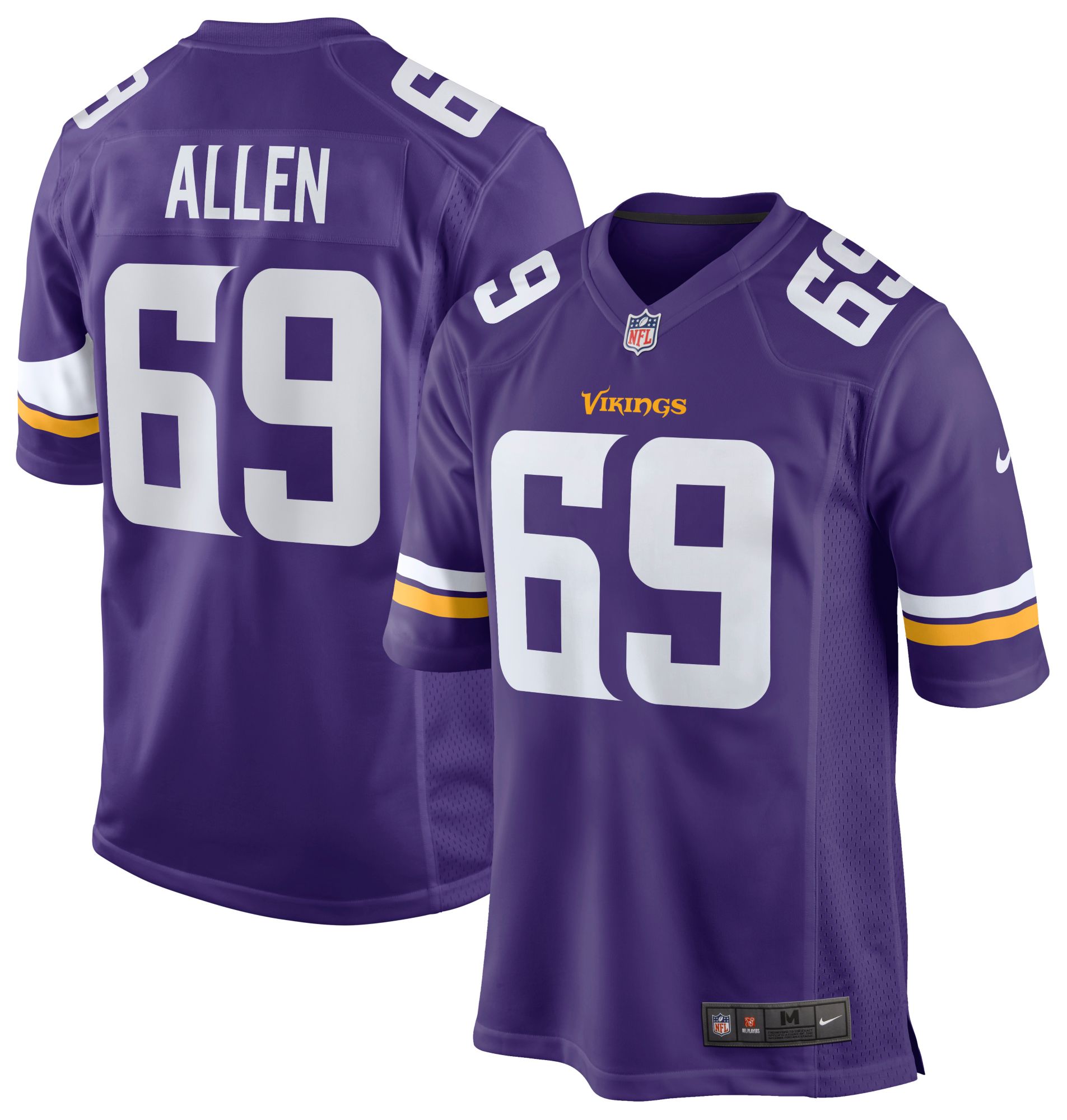 Mitchell & Ness Men's Minnesota Vikings Jared Allen #69 Purple 2011 Replica Football Jersey product image
