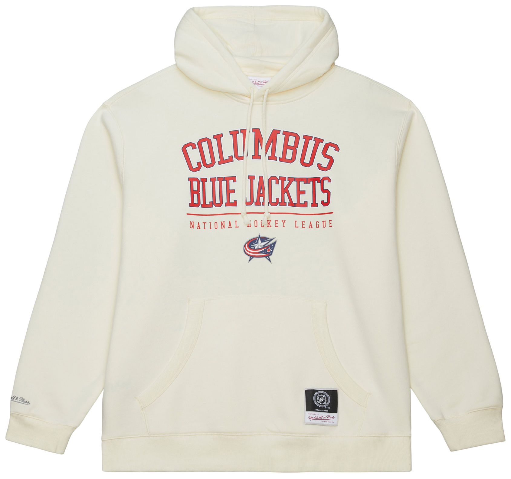 Mitchell & Ness Men's Columbus Blue Jackets Cream All In Walk Off Fleece Pullover Hoodie product image