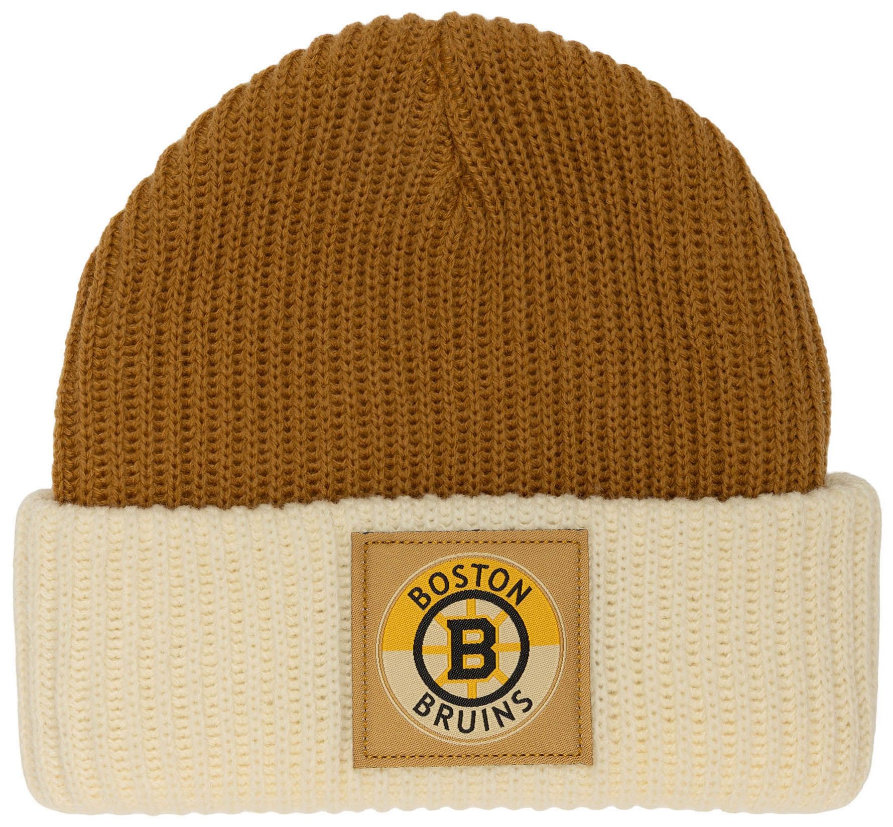 Mitchell & Ness Men's Boston Bruins Tan Dusted Knit Beanie product image