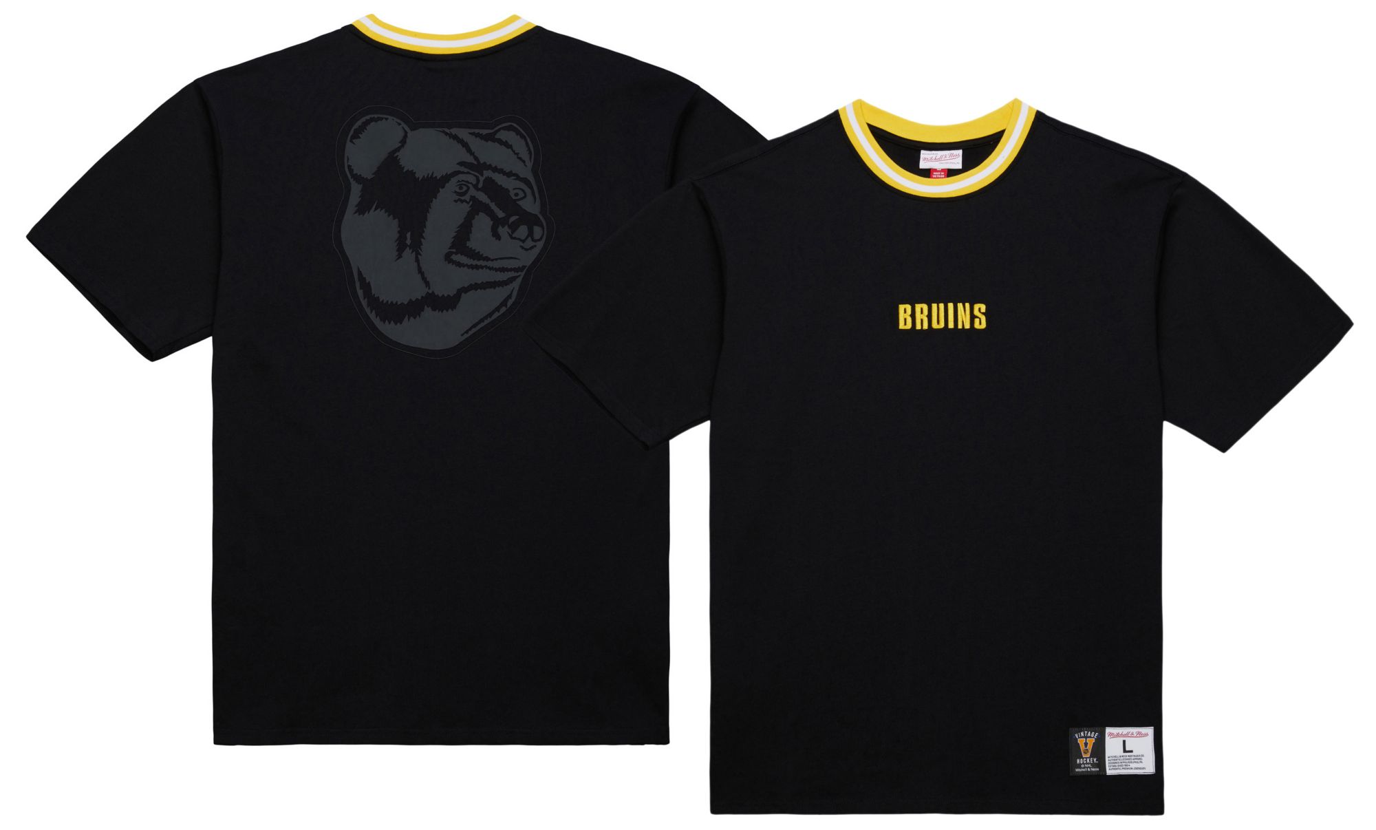 Mitchell & Ness Men's Boston Bruins Black Playmaker Short Sleeve T-Shirt product image
