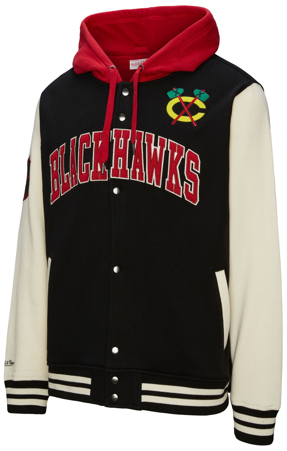 Mitchell & Ness Men's Chicago Blackhawks Black Full-Zip Fleece Jacket product image