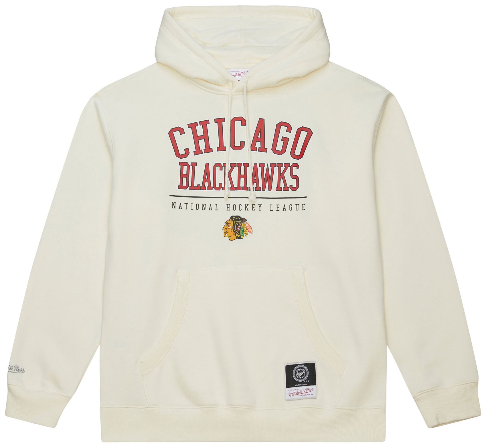 Mitchell & Ness Men's Chicago Blackhawks Cream All In Walk Off Fleece Pullover Hoodie product image