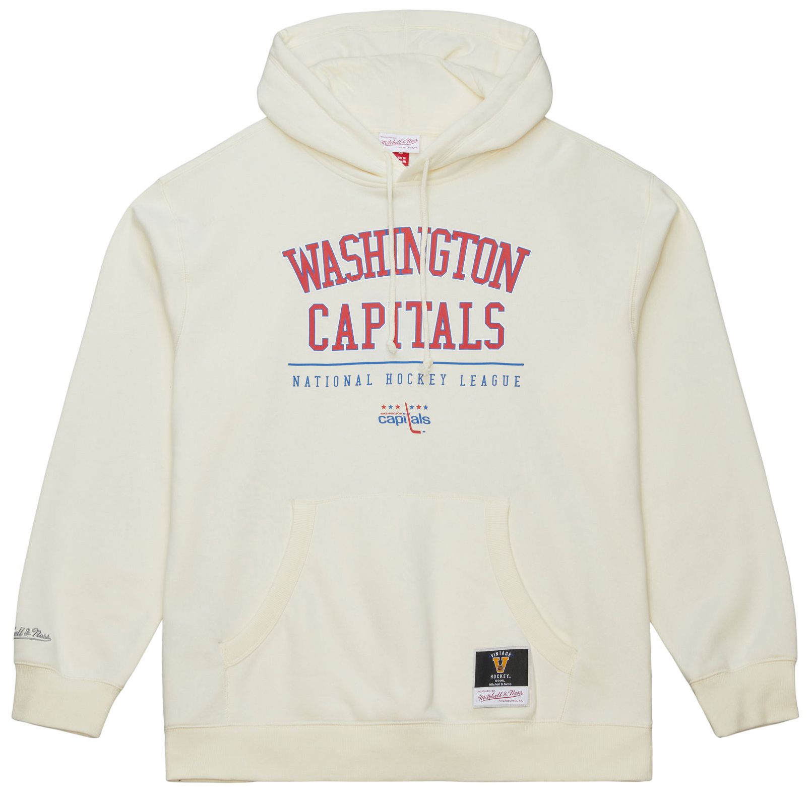 Mitchell & Ness Men's Washington Capitals Cream All In Walk Off Fleece Pullover Hoodie product image