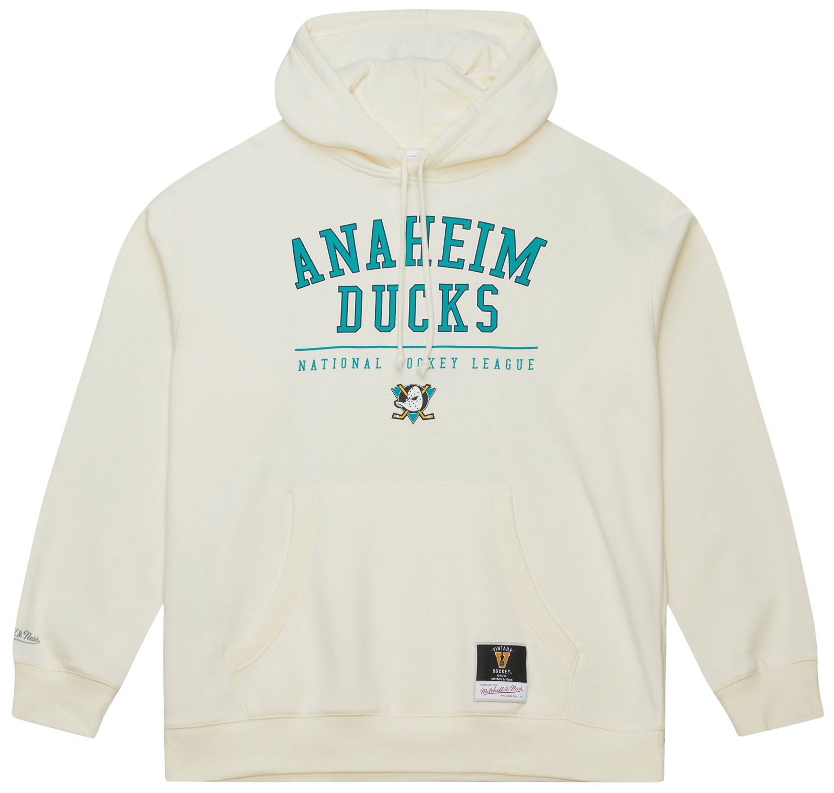 Mitchell & Ness Men's Anaheim Ducks Cream All In Walk Off Fleece Pullover Hoodie product image