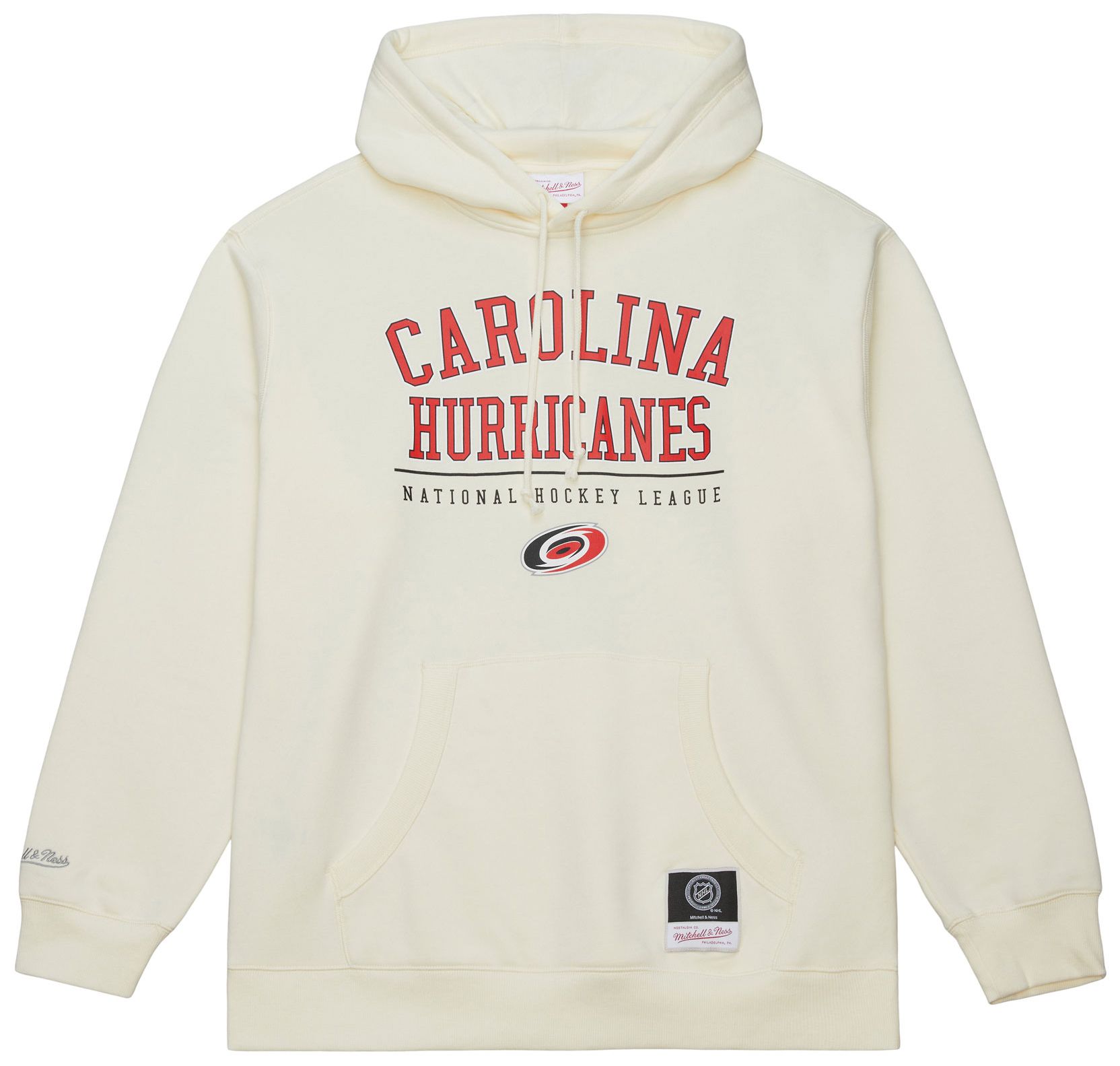 Mitchell & Ness Men's Carolina Hurricanes Cream All In Walk Off Fleece Pullover Hoodie product image