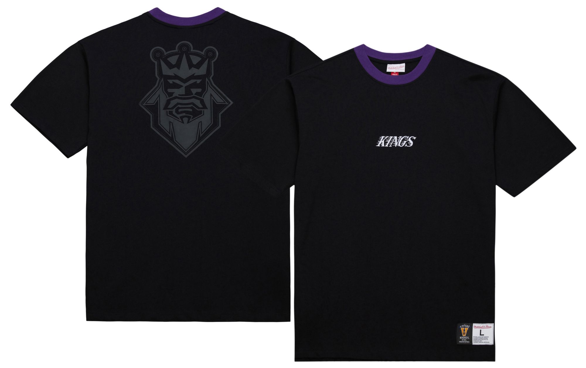 Mitchell & Ness Men's Los Angeles Kings Black Playmaker Short Sleeve T-Shirt product image