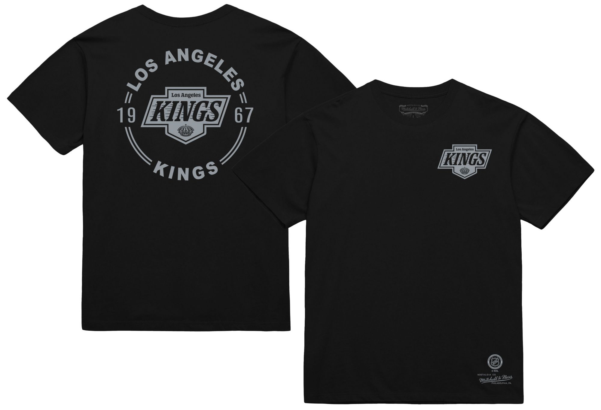 Mitchell & Ness Men's Los Angeles Kings Black Penalty Box 3 Short Sleeve T-Shirt product image