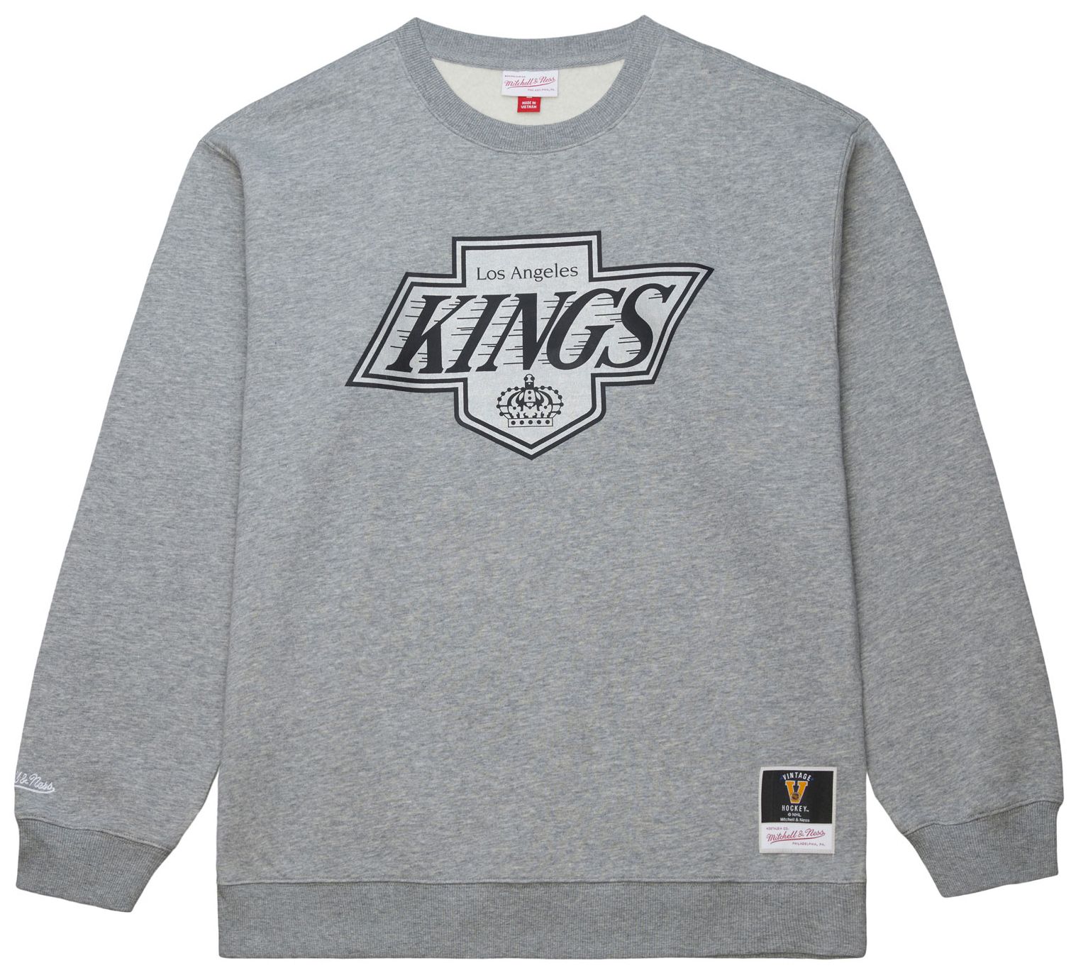 Mitchell & Ness Men's Los Angeles Kings Grey All In Walk Off Fleece Crewneck Sweatshirt product image