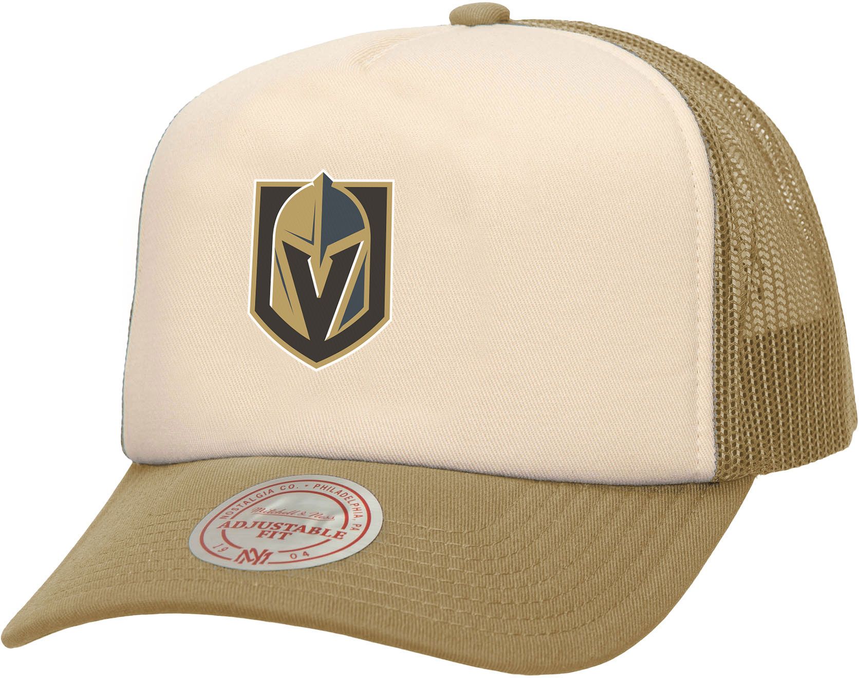 Mitchell & Ness Men's Vegas Golden Knights Cream Vintage Block Trucker Hat product image