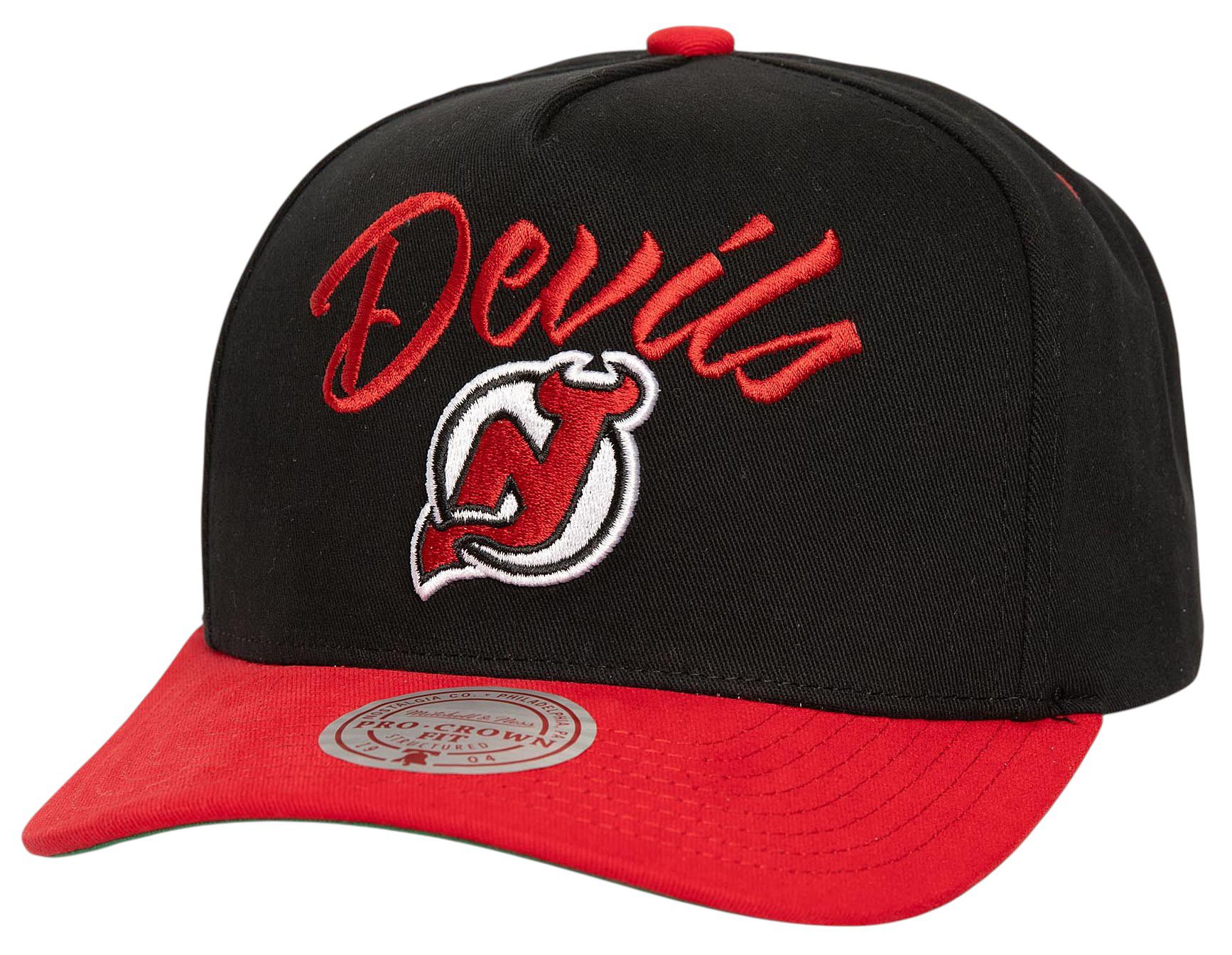 Mitchell & Ness Men's New Jersey Devils Black Arch Script Pro Snapback Hat product image