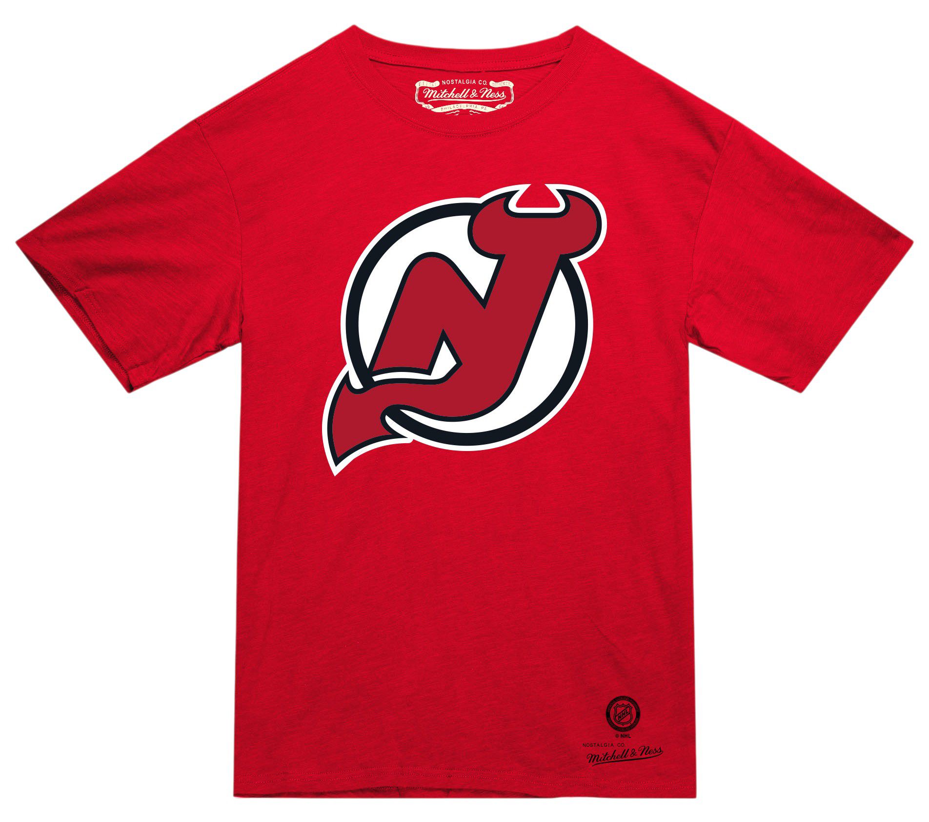 Mitchell & Ness Men's New Jersey Devils Red Basic Logo T-Shirt product image