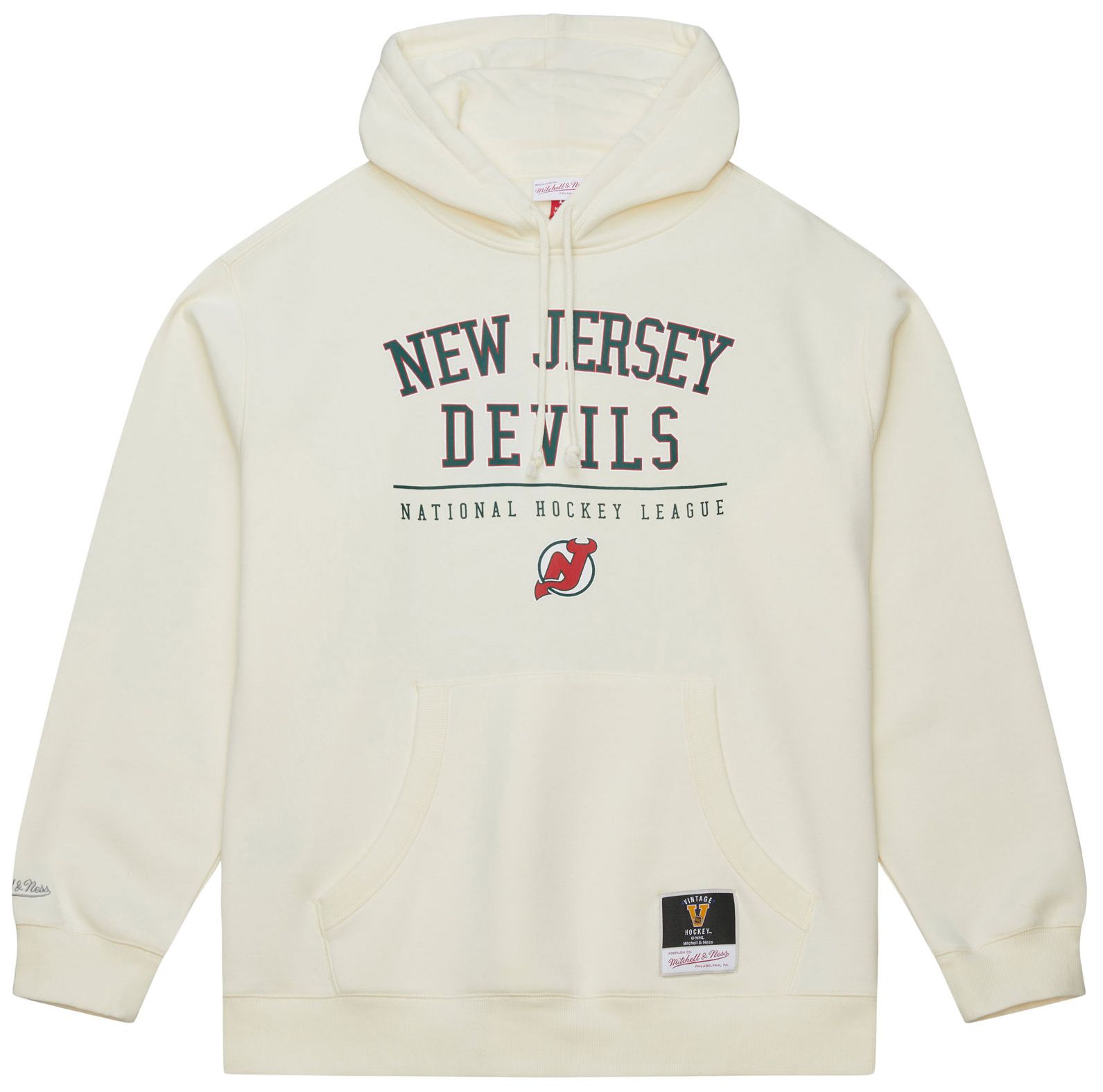 Mitchell & Ness Men's New Jersey Devils Cream All In Walk Off Fleece Pullover Hoodie product image