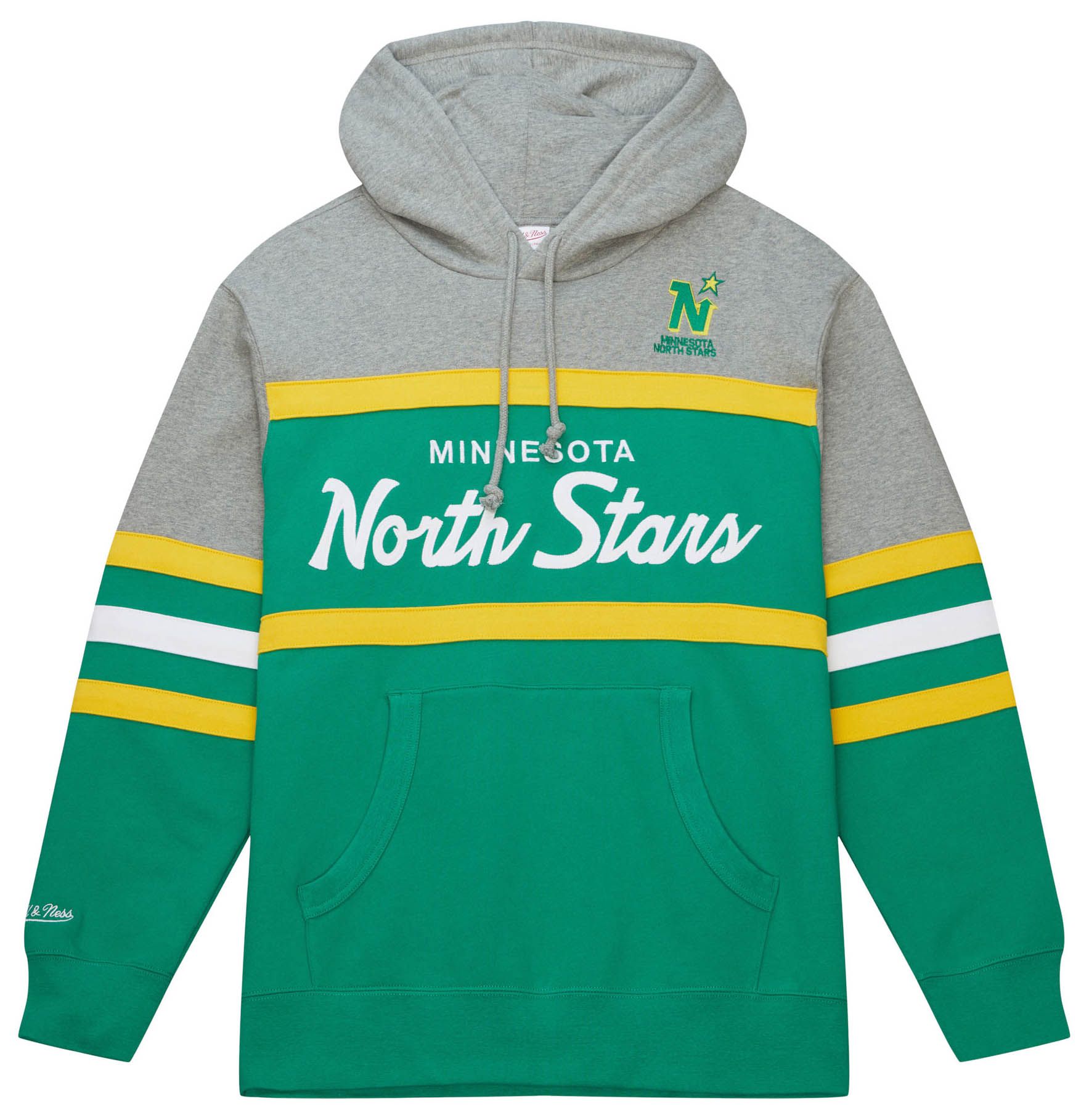 Mitchell & Ness Men's Minnesota North Stars Green Head Coach Pullover Hoodie product image