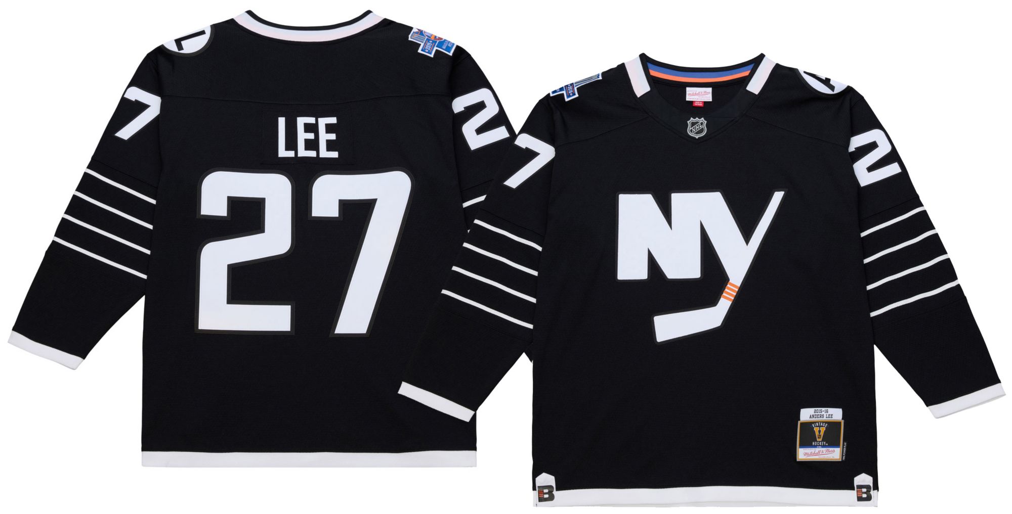 Mitchell & Ness Men's New York Islanders Anders Lee #27 Black Vintage Power Play Jersey product image