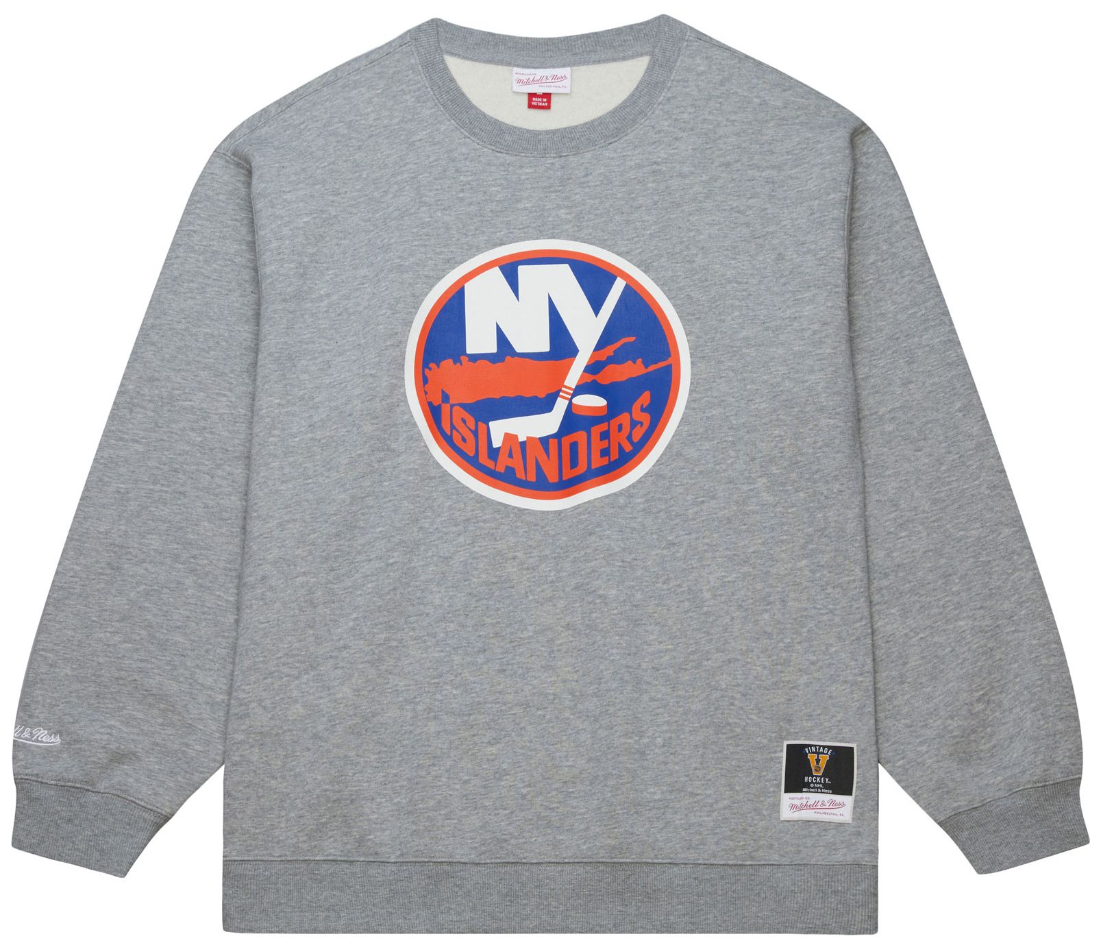 Mitchell & Ness Men's New York Islanders Grey All In Walk Off Fleece Crewneck Sweatshirt product image