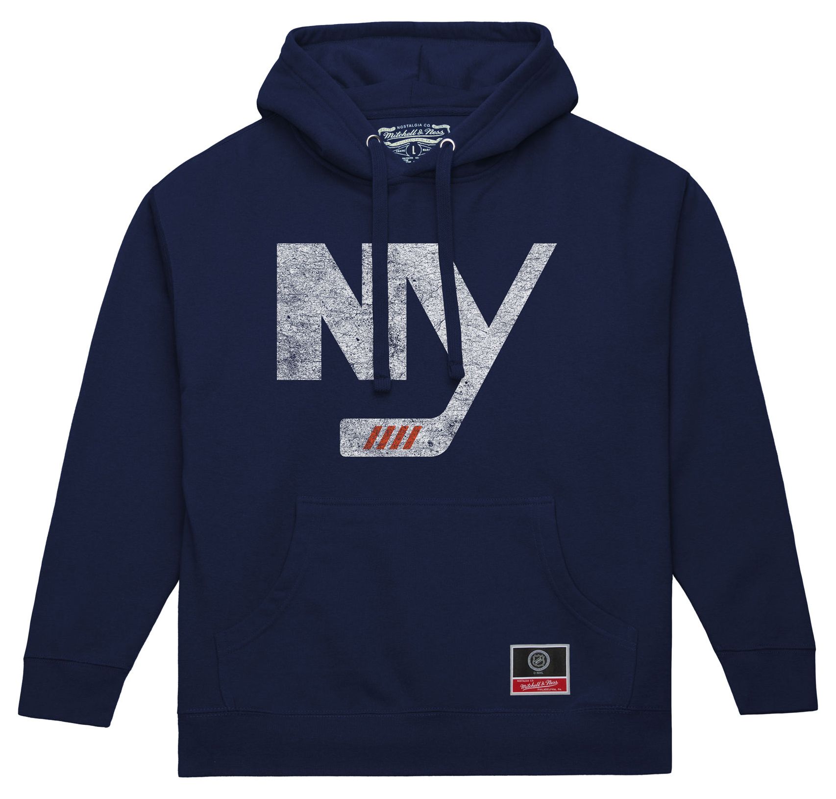 Mitchell & Ness Men's New York Islanders Navy Wordmark Pullover Hoodie product image