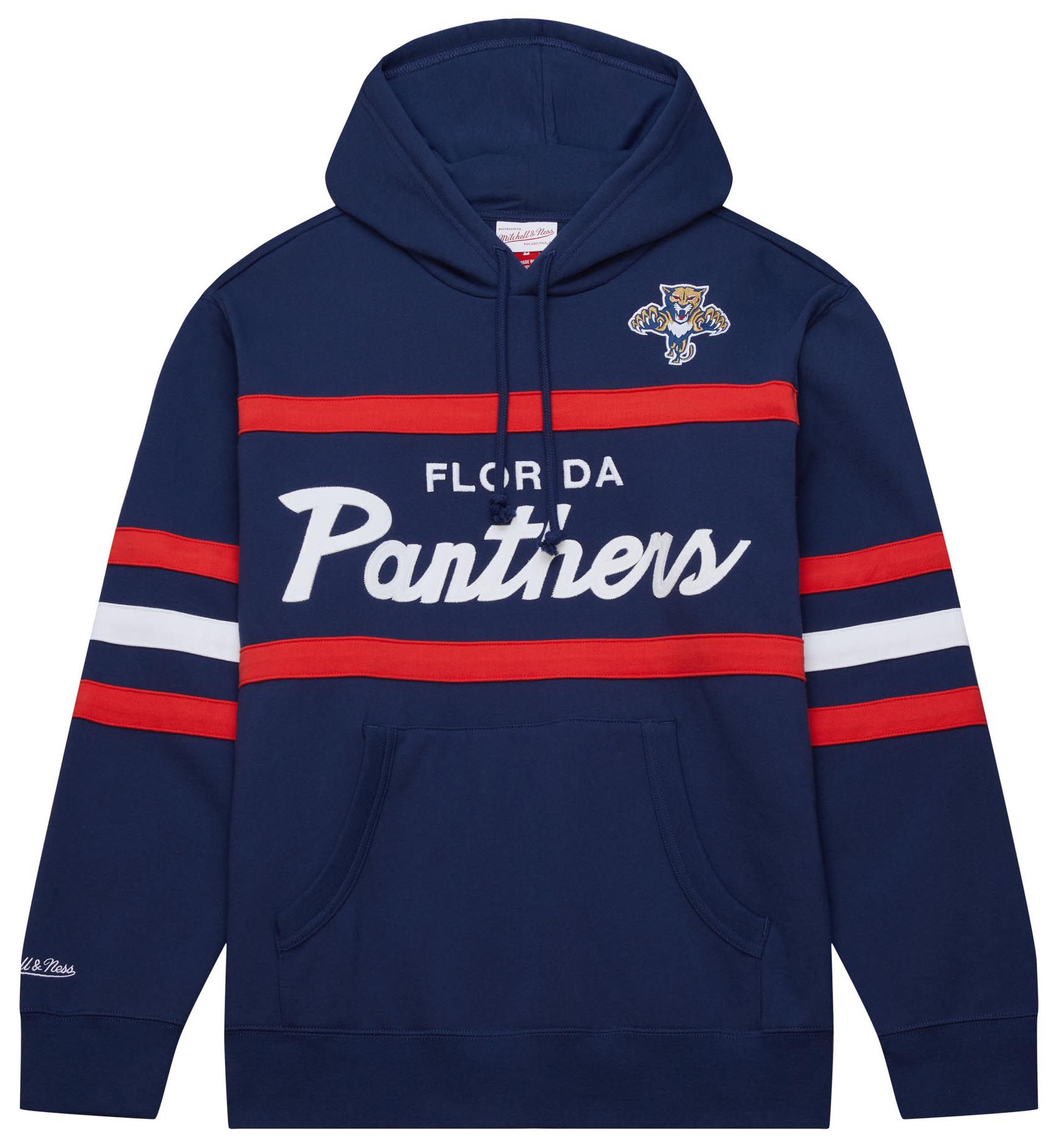 Mitchell & Ness Men's Florida Panthers Navy Head Coach Pullover Hoodie product image