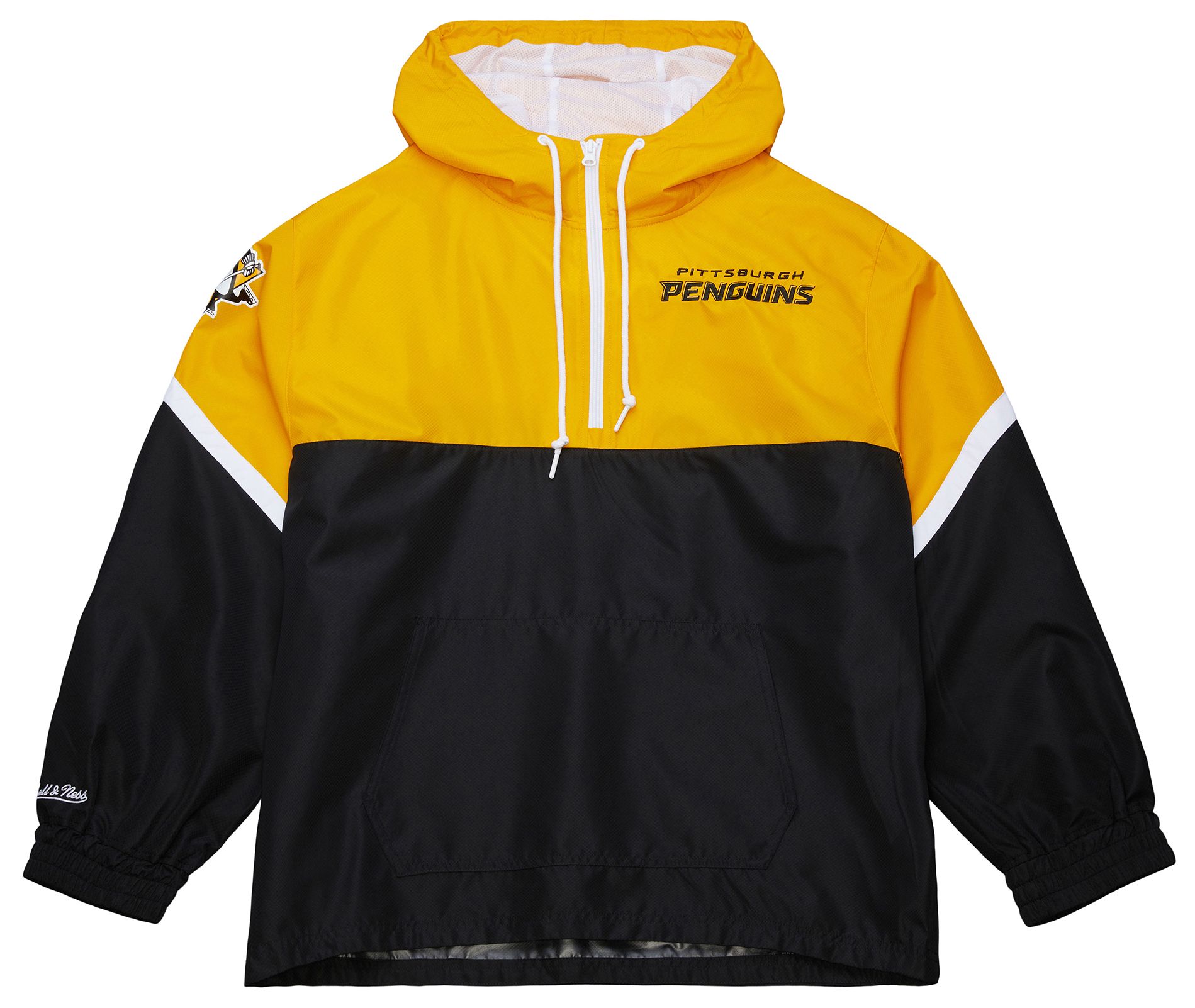 Mitchell & Ness Men's Pittsburgh Penguins Black Anorak Windbreaker Jacket product image