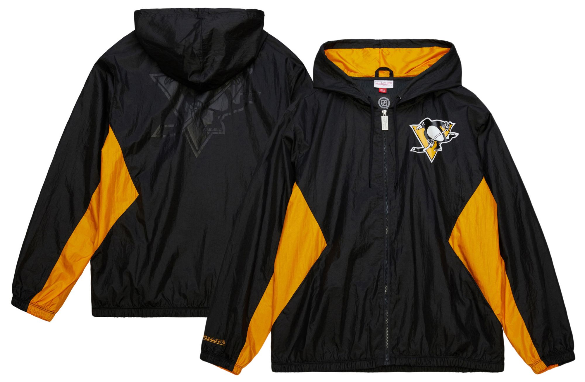 Mitchell & Ness Men's Pittsburgh Penguins Black Playmaker Full-Zip Jacket product image