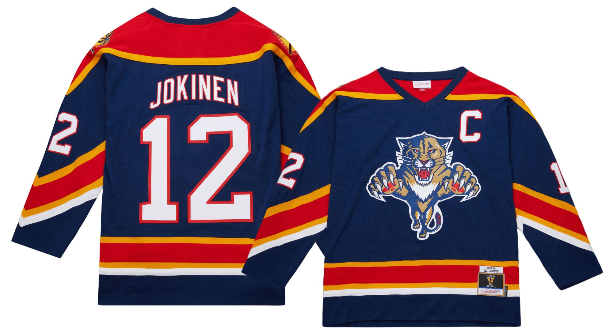 Mitchell & Ness Men's Florida Panthers Olli Jokinen #12 Navy Vintage '03 Jersey product image