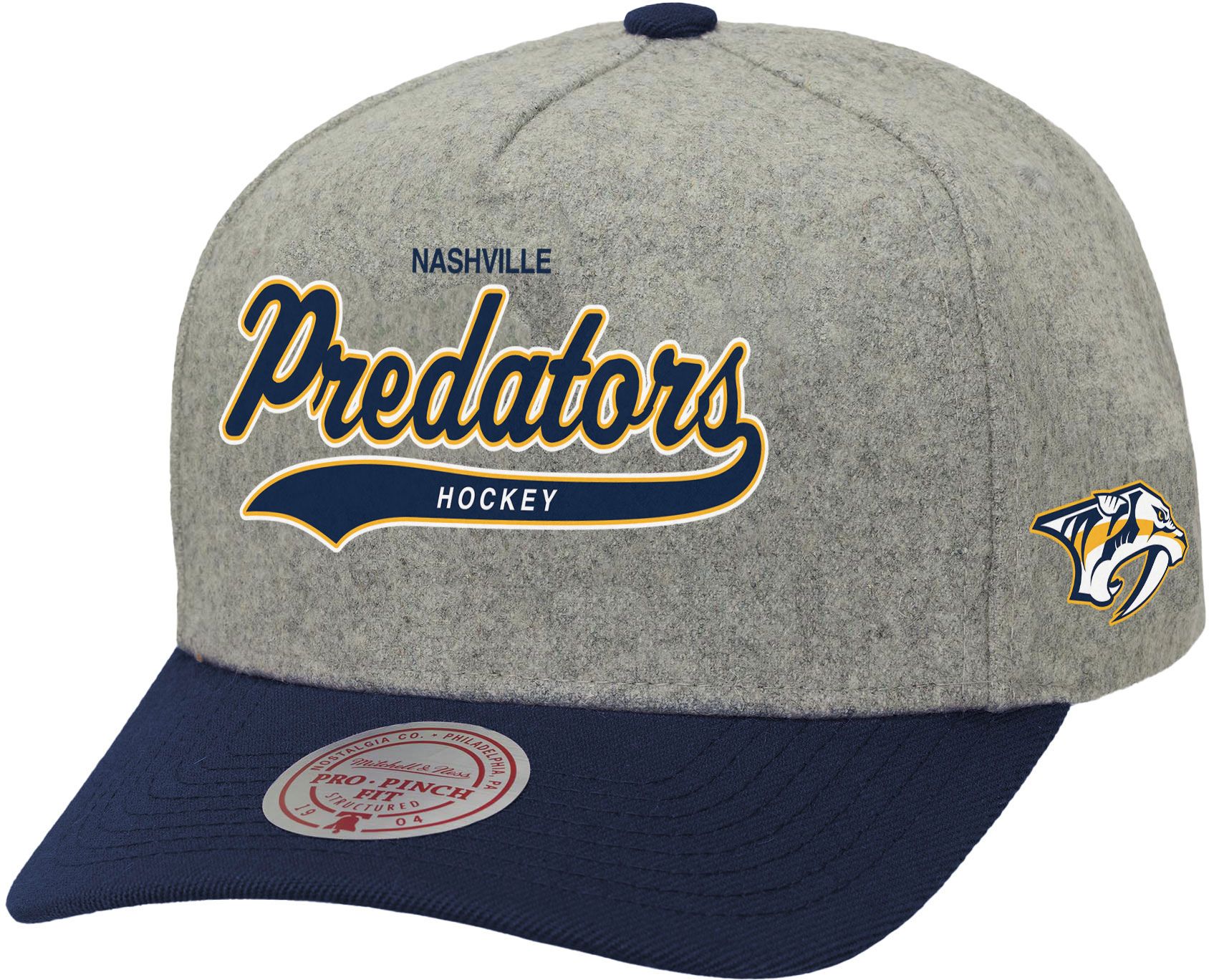 Mitchell & Ness Men's Nashville Predators Grey Tailsweep Snapback Hat product image